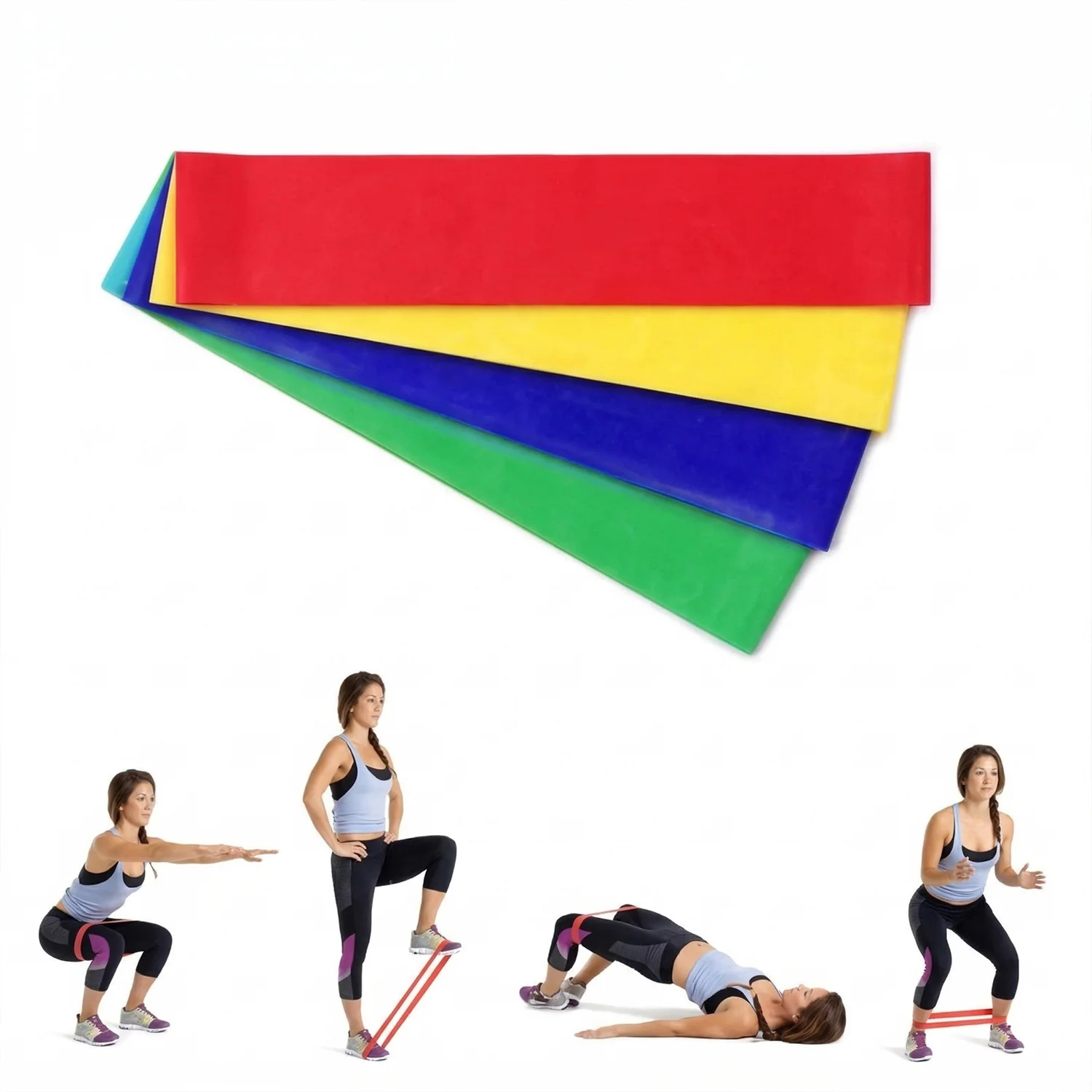 Premium Elastic Resistance Exercise Bands / Belt Set (5 Pc) - Image 8