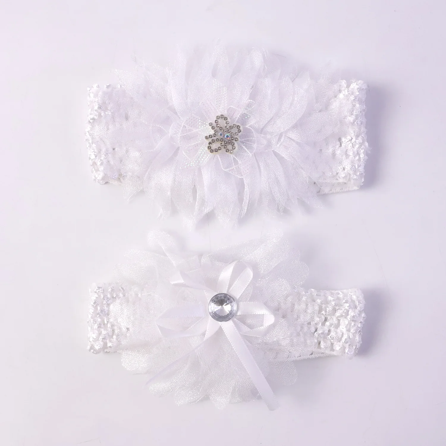 Soft Elastic Baby Hair Headband with Floral Lace Design (1 Pc, Mix Design) - Image 5