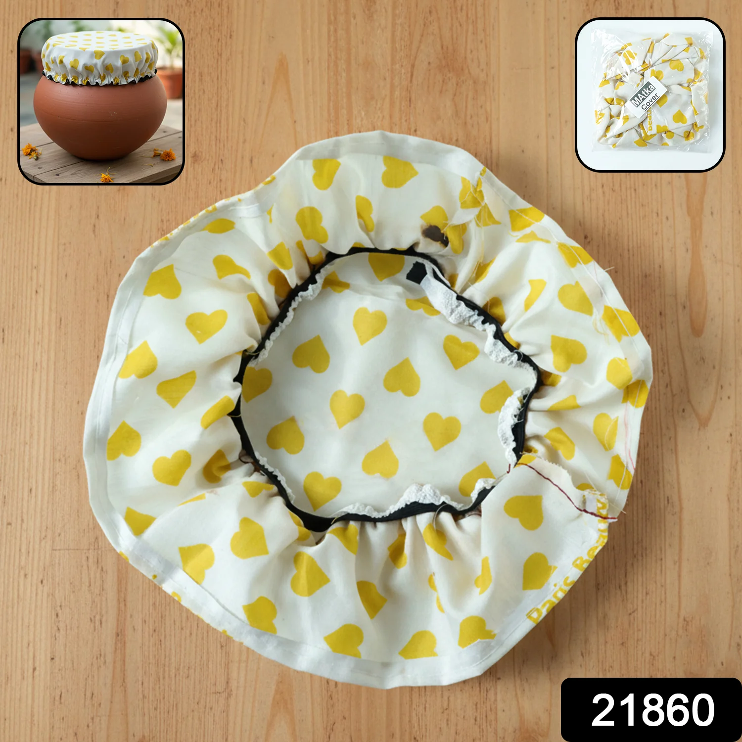 Premium Elasticated Cotton Matka Cover (1 Pc) - Image 2