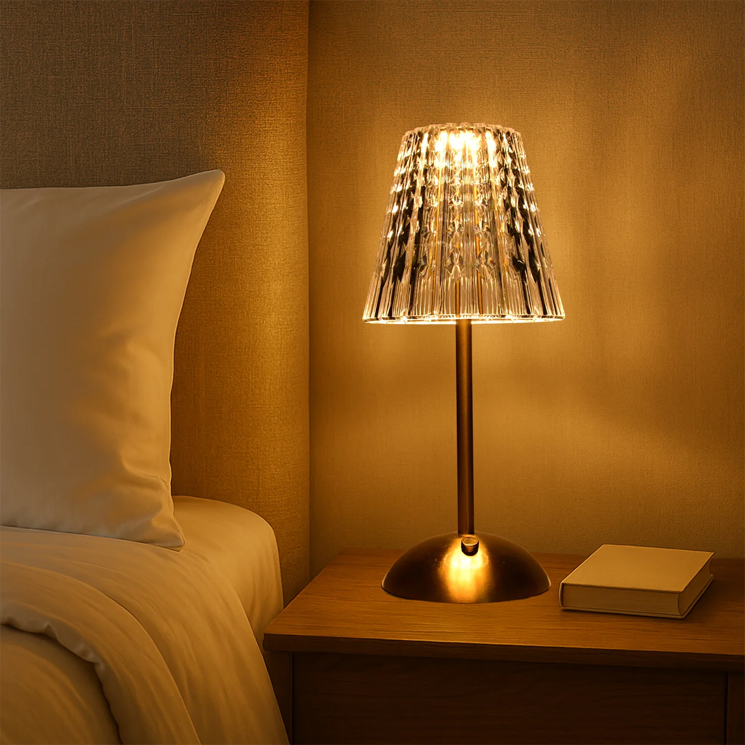 Premium Elegant Shade Crystal Table Lamp (1 Pc) - Image 3