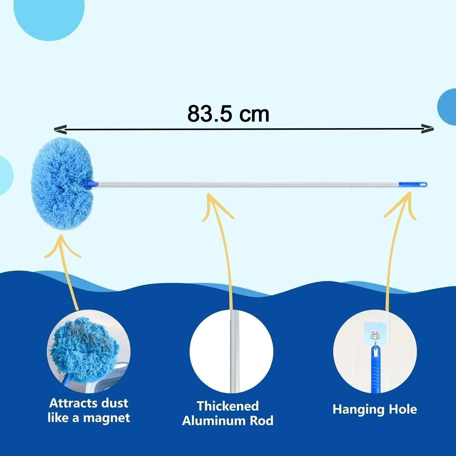 Premium Extendable Round Cleaning Duster (83.5 cm / 1 Pc) - Image 6