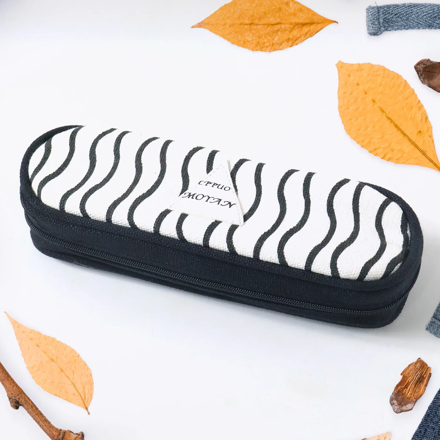 Premium Fabric Zipper Pencil Pouch (1 Pc) - Image 7