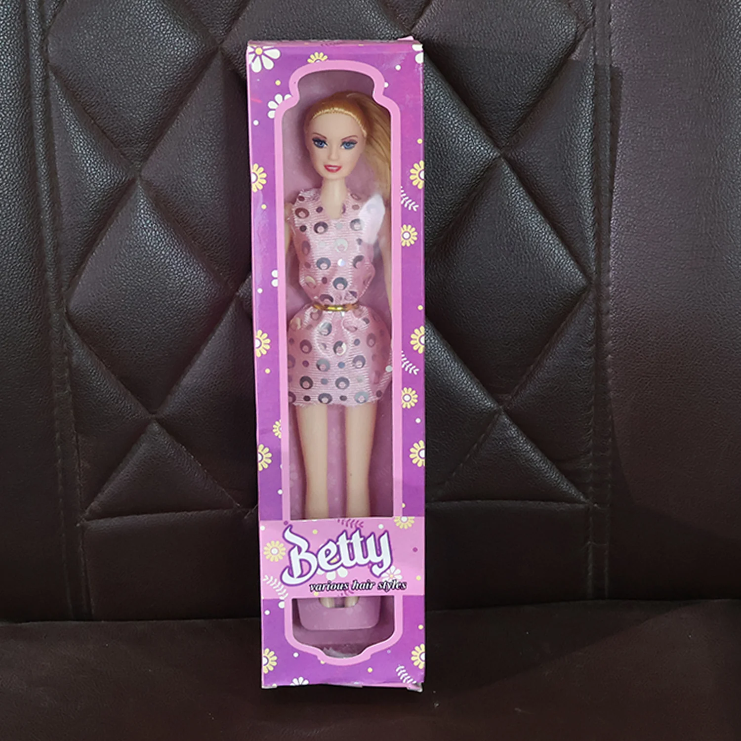 Premium Fashion Doll with Polka-Dotted Dress and Stylish Belt (1 Pc) - Image 8