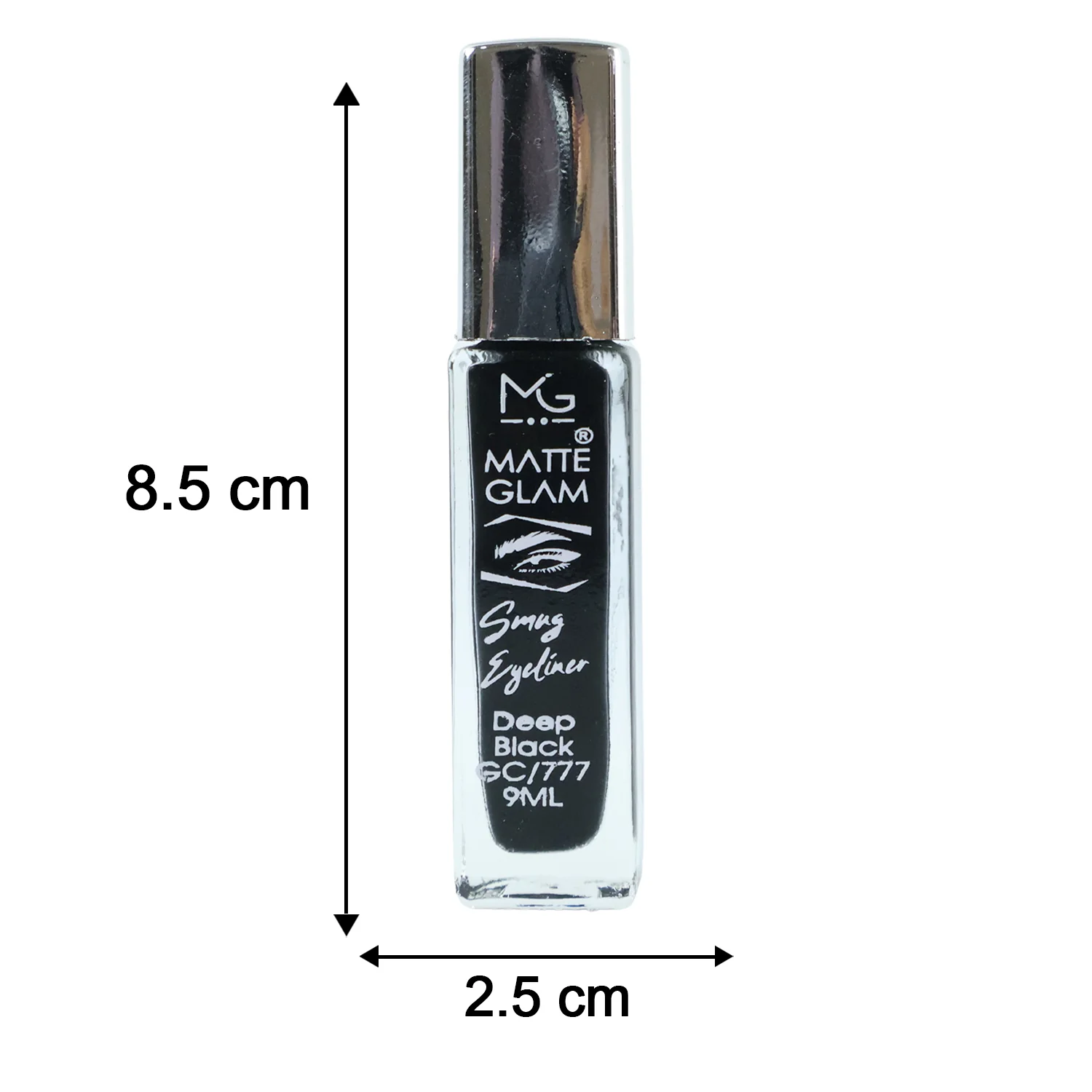 Matte Glam Smudge Proof Deep Black Eyeliner (1 Pc, 9 ML) - Image 6