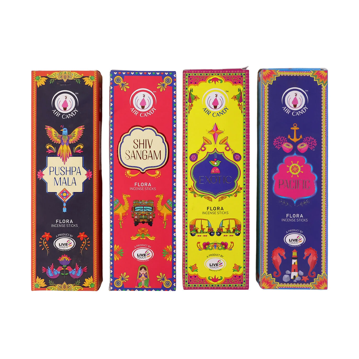 Premium Flora Incense Sticks Combo Pack with 4 Fragrance Variants for Daily Puja & Home Fragrance (4 Packs of 360gm) - Image 5