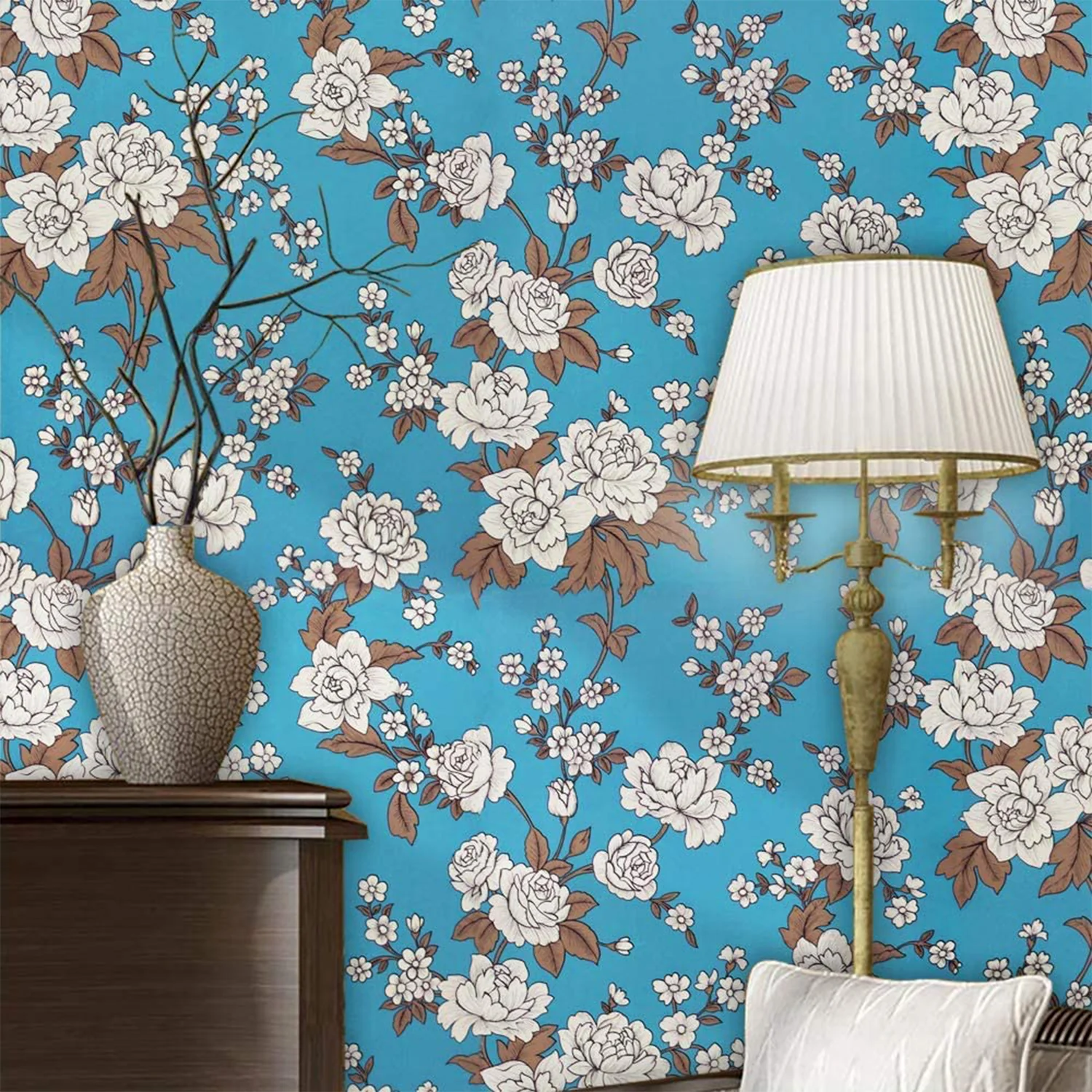 Premium Floral Decorative Wallpaper Roll 45 cm x 1 meter (1 Pc) - Image 3