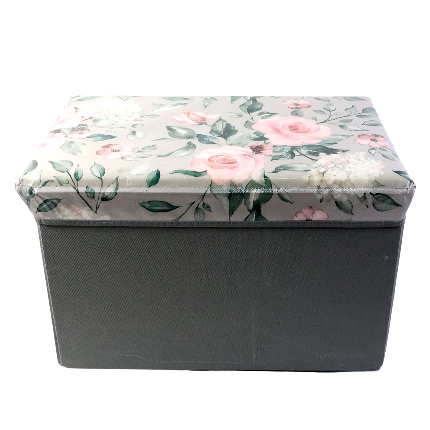 Premium Foldable Storage Box with Floral Lid (1 Pc) - Image 5