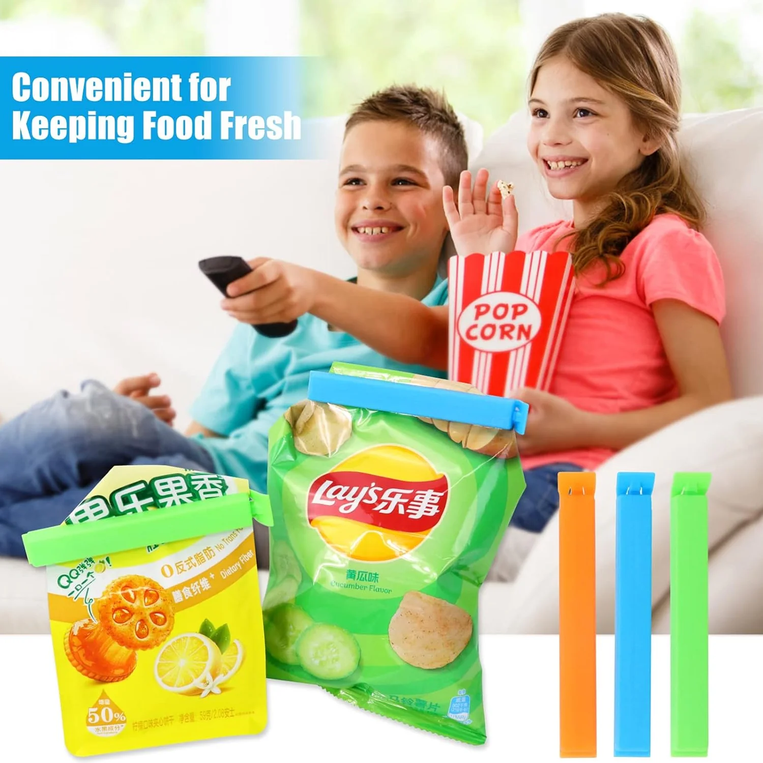 Food Bag Clip Sealer – Airtight Plastic Clips Snacks, Kitchen & Camping (18 Pc Set) - Image 4