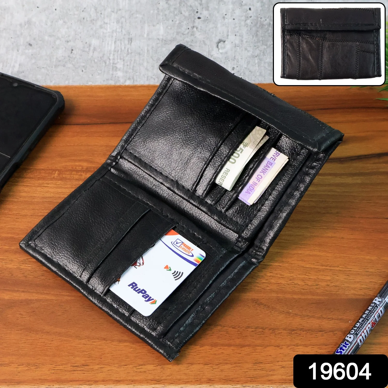 Premium Genuine Bi-Fold Wallet (1 Pc) - Image 2