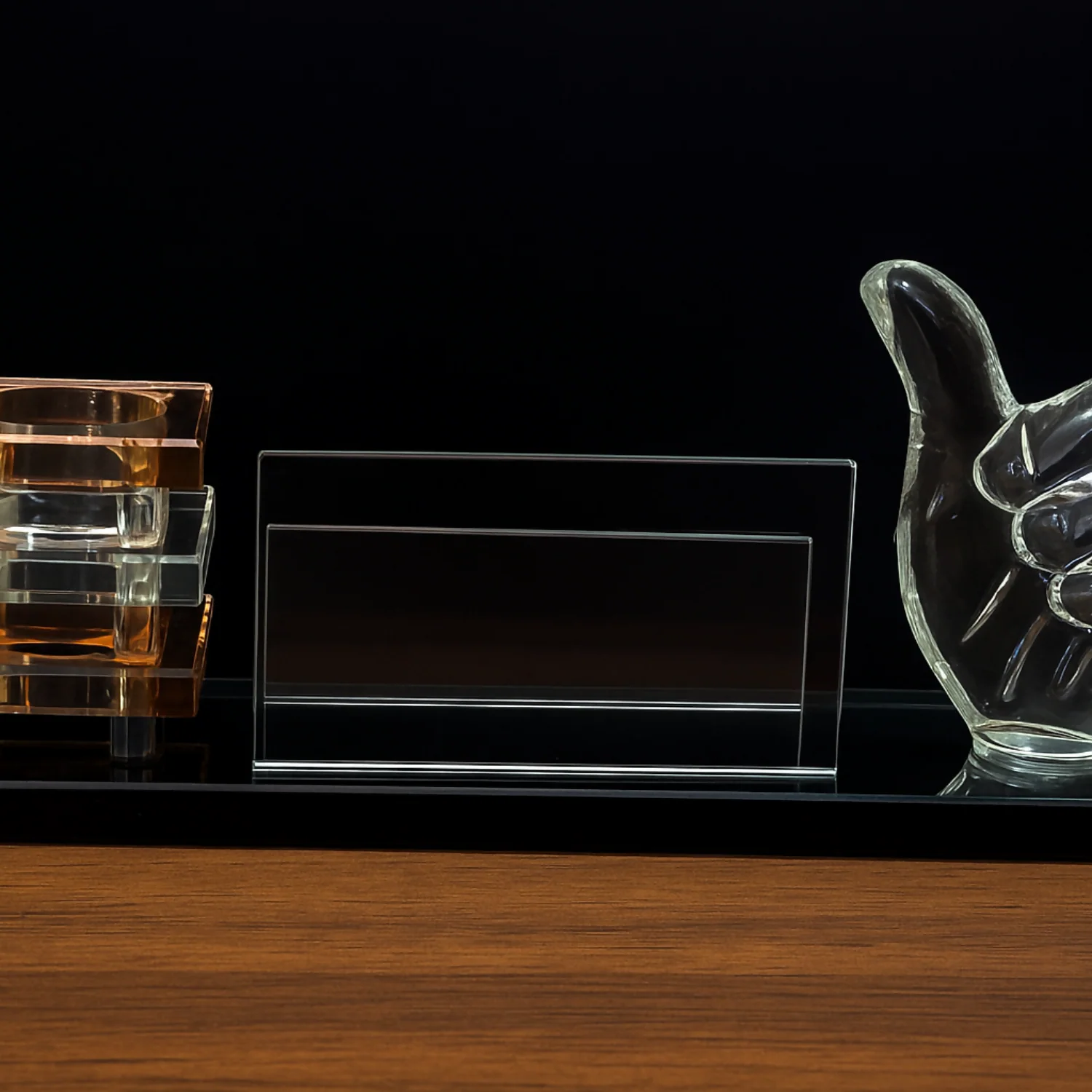 Premium Glass Desk Organizer with Thumb - Image 2