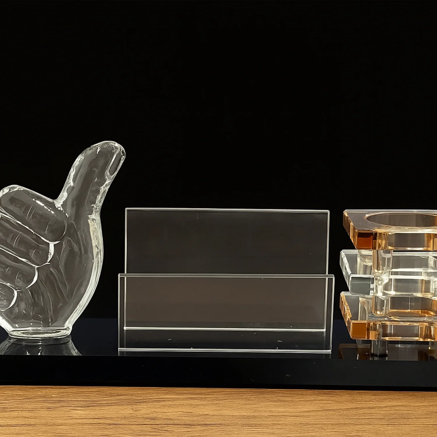 Premium Glass Desk Organizer with Thumb - Image 3