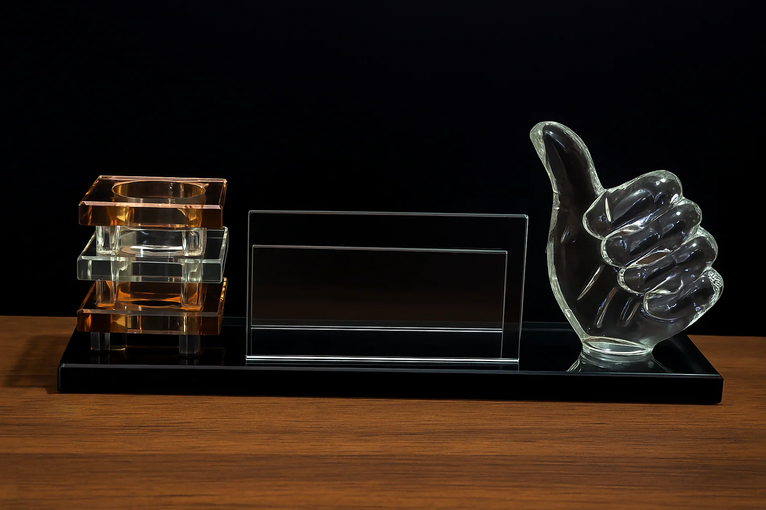 Premium Glass Desk Organizer with Thumb - Image 4