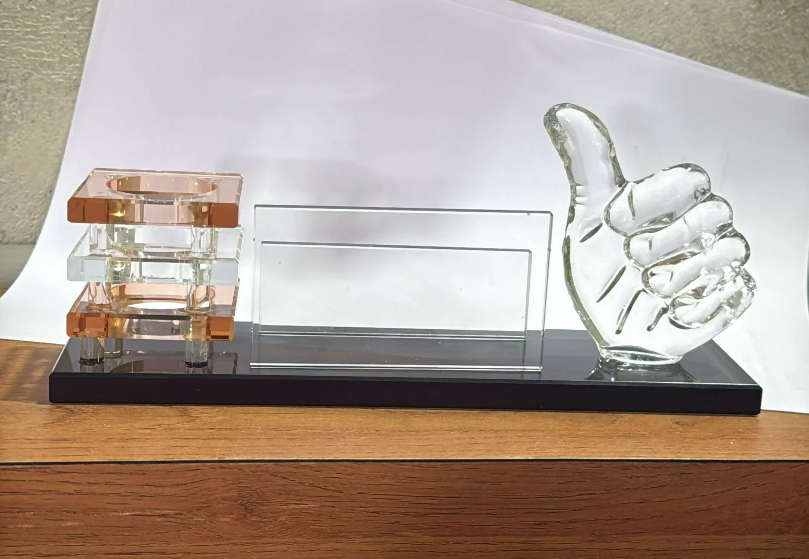 Premium Glass Desk Organizer with Thumb - Image 6