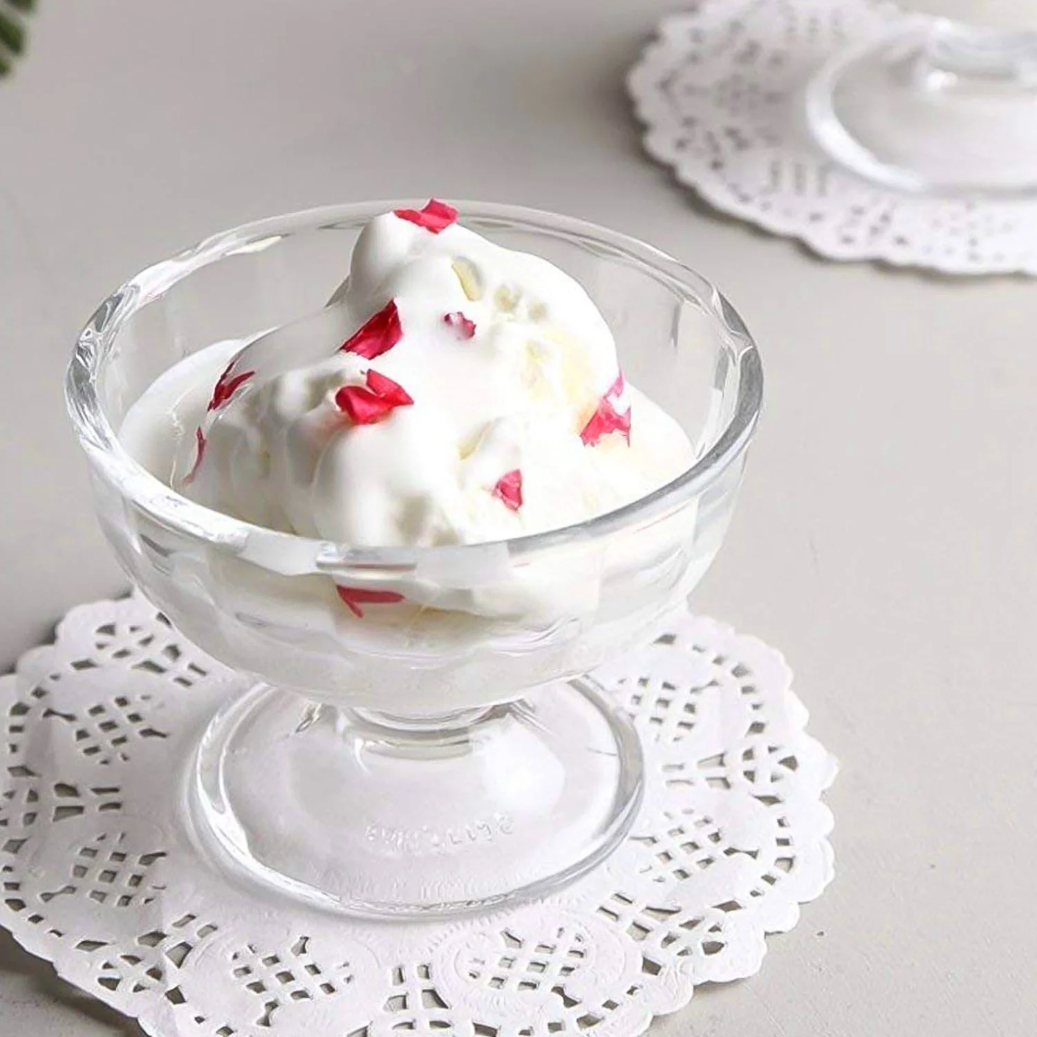 Premium Glass Ice Cream Dessert Bowl 6 Pc Set - Image 3