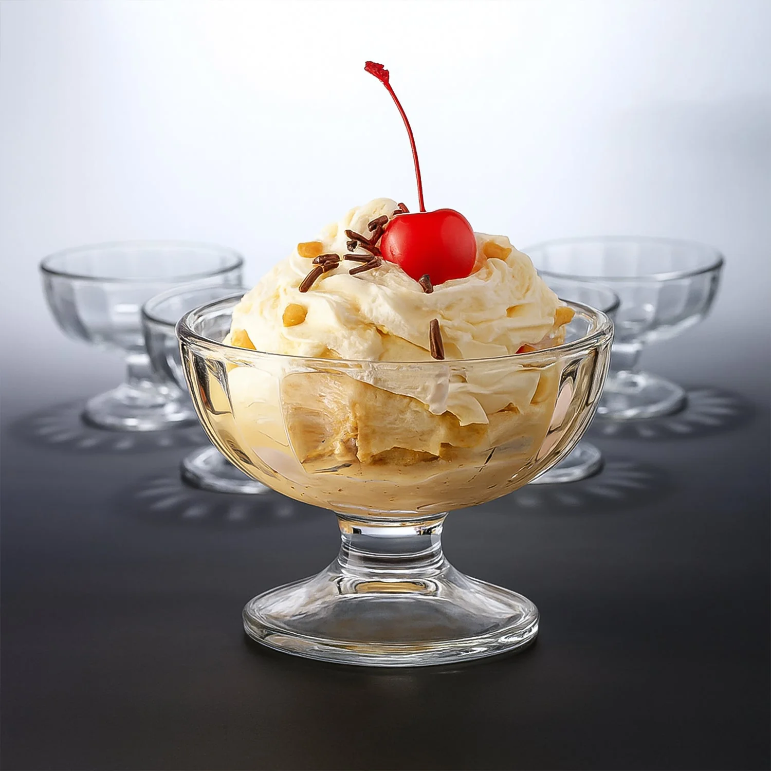 Premium Glass Ice Cream Dessert Bowl 6 Pc Set - Image 6
