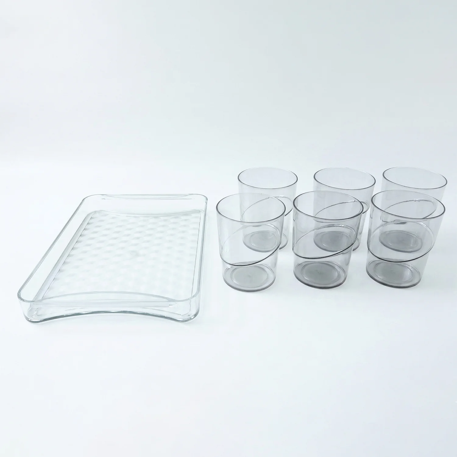 Premium Glass Serving Set (6 Glass With 1 Tray) - Image 4