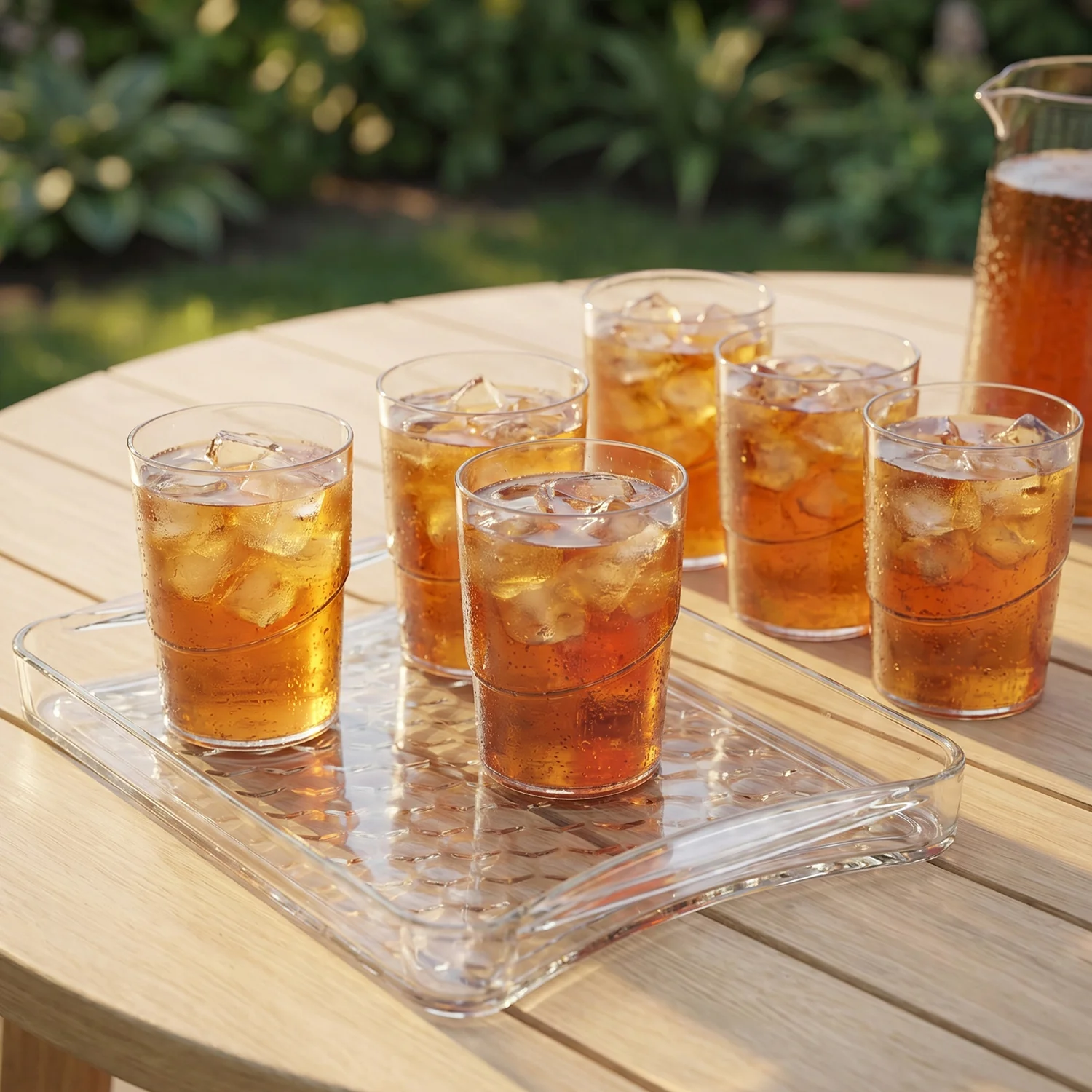 Premium Glass Serving Set (6 Glass With 1 Tray) - Image 5