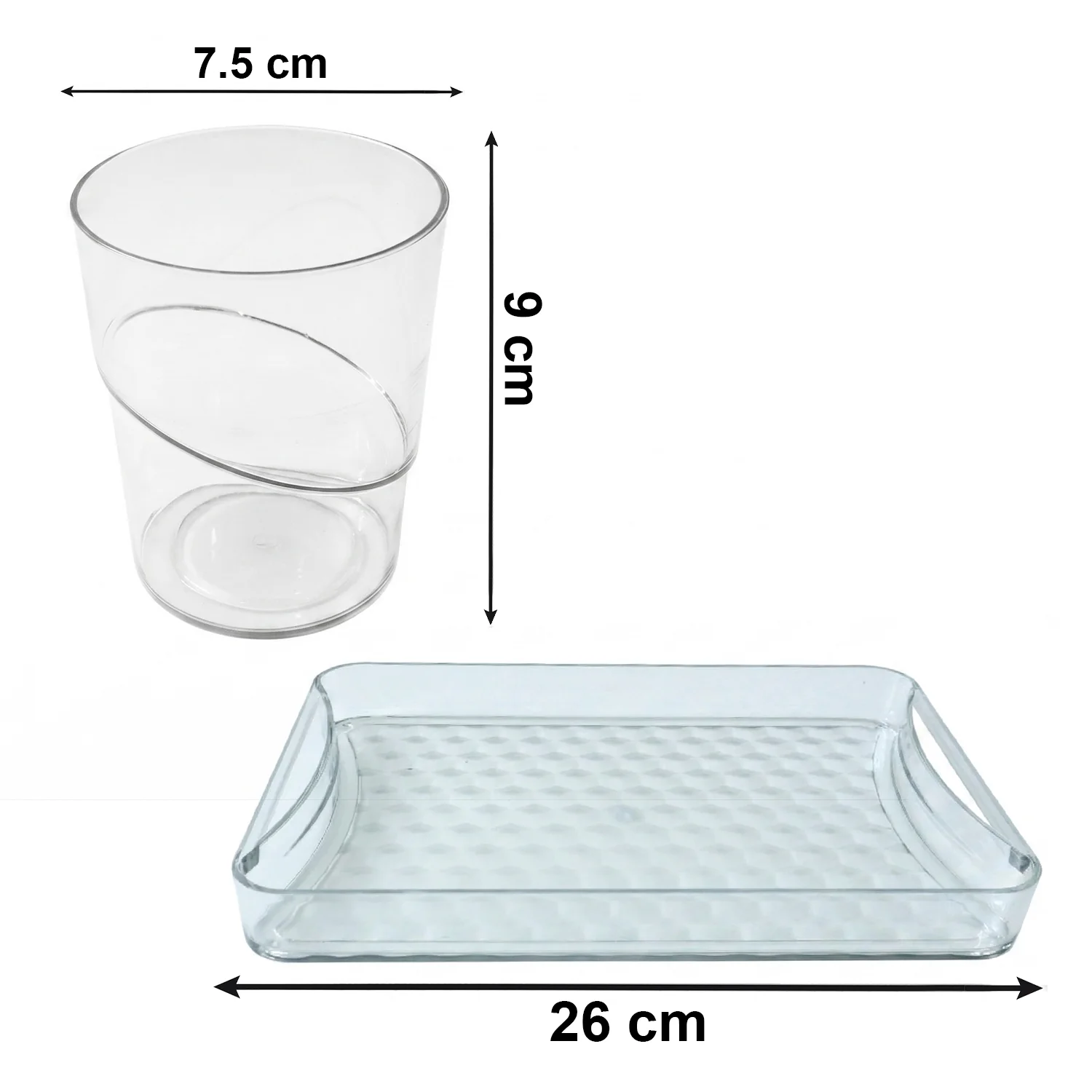 Premium Glass Serving Set (6 Glass With 1 Tray) - Image 6