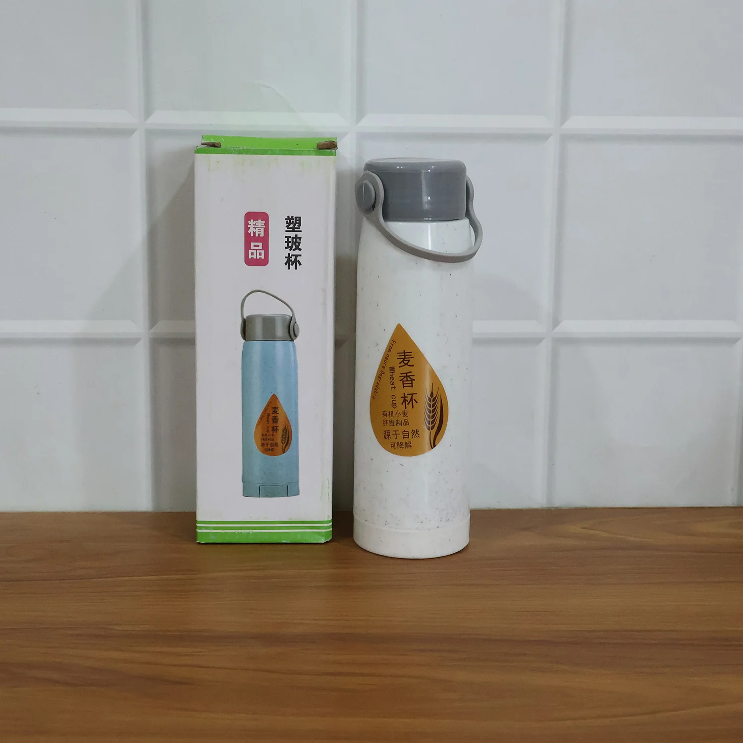 Premium Glass Water Bottle with Mobile Phone Holder (1 Pc, 380 ML) - Image 9