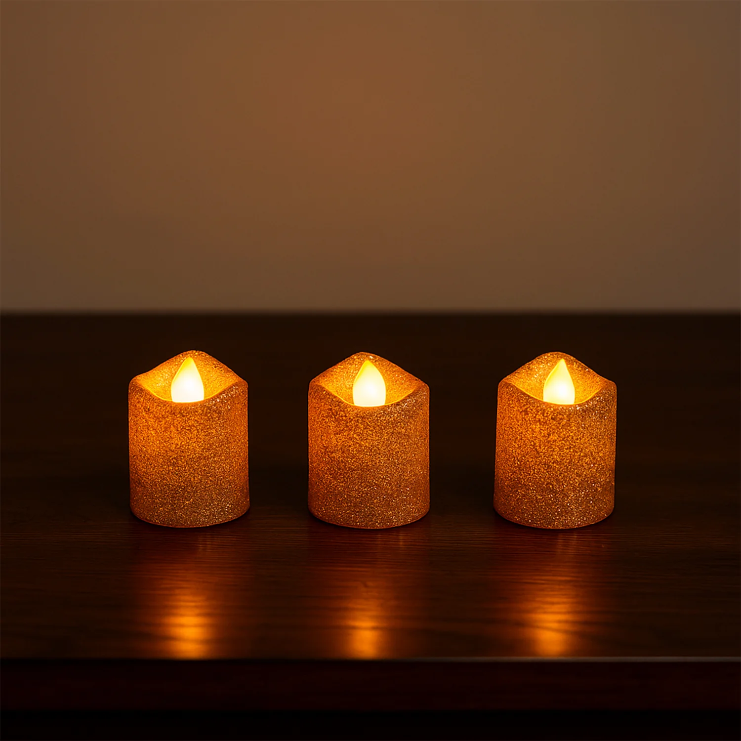christmas Premium Glitter LED Tealight Candles (24 Pc Set) - Image 8