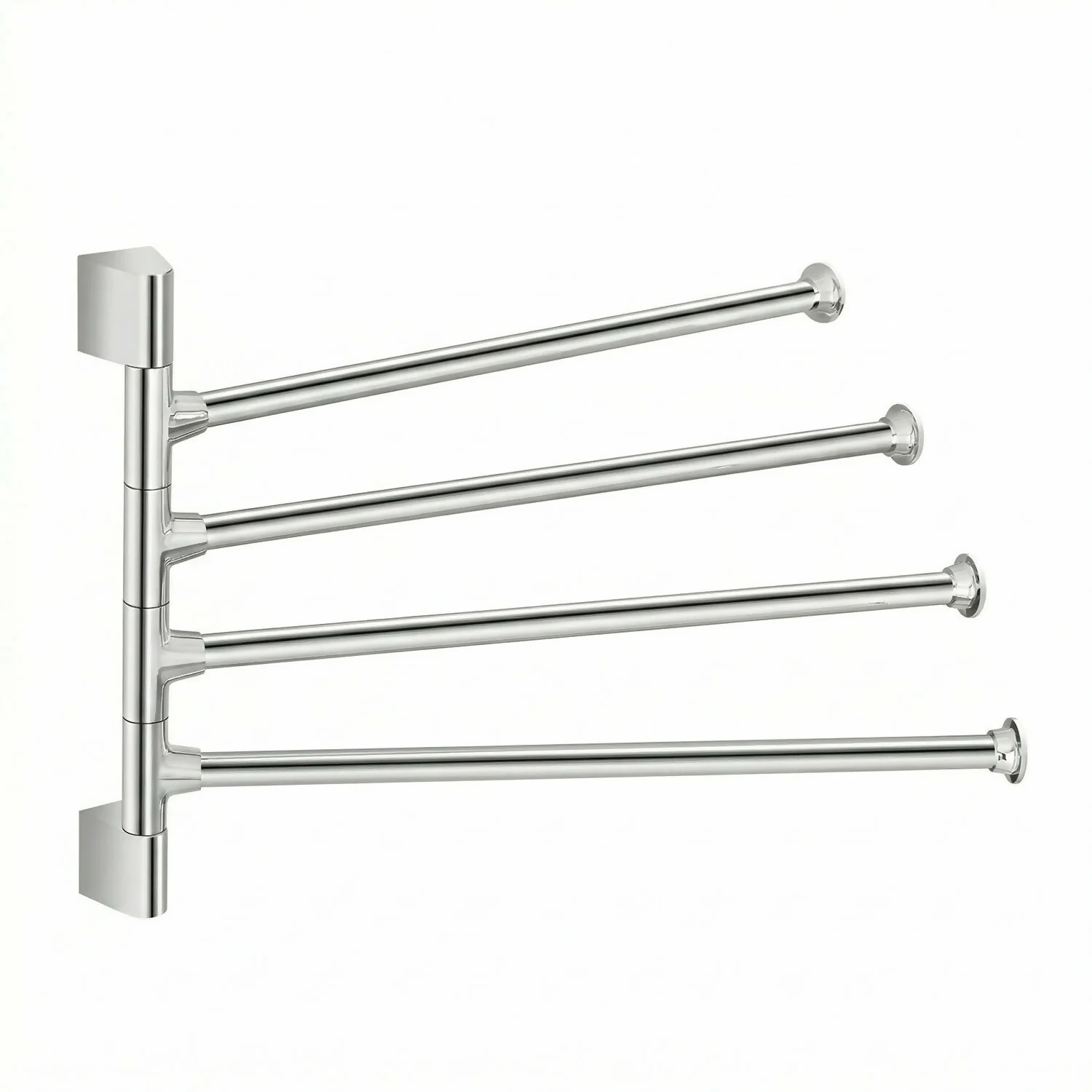 Premium Glossy Stainless Steel Wall Mounted 4 Rod Towel Holder Rack - Image 8