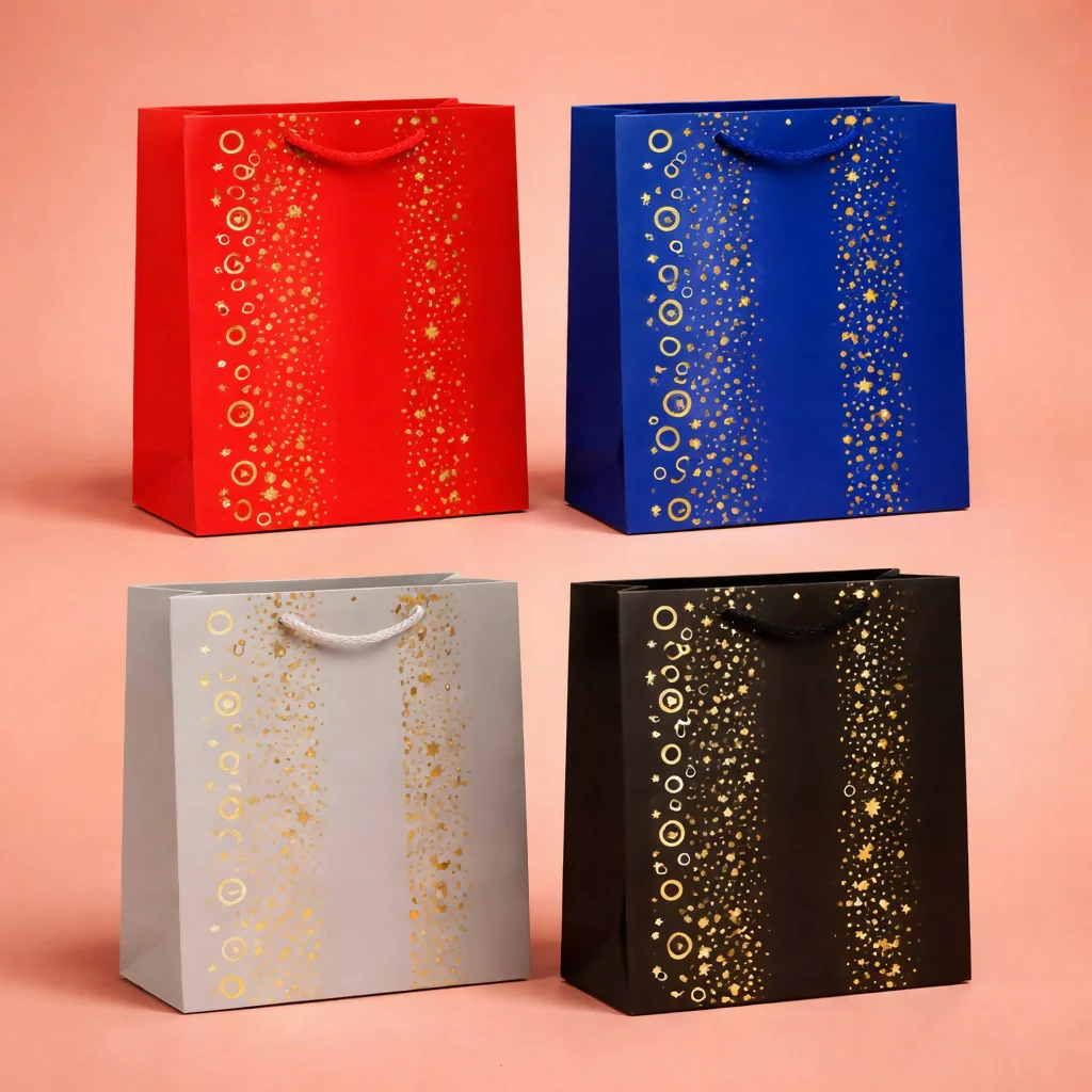 Premium Gold Designer Gift Bag with Handle Paper Carry Bag - Image 3
