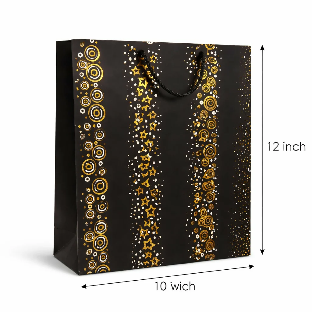 Premium Gold Designer Gift Bag with Handle Paper Carry Bag - Image 4