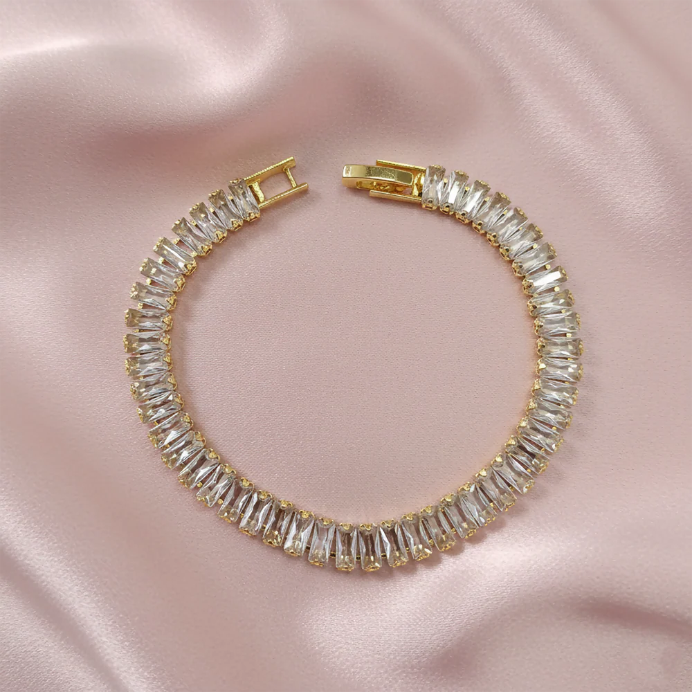 Premium Gold Finish American Diamond Bracelet for Women - Image 4