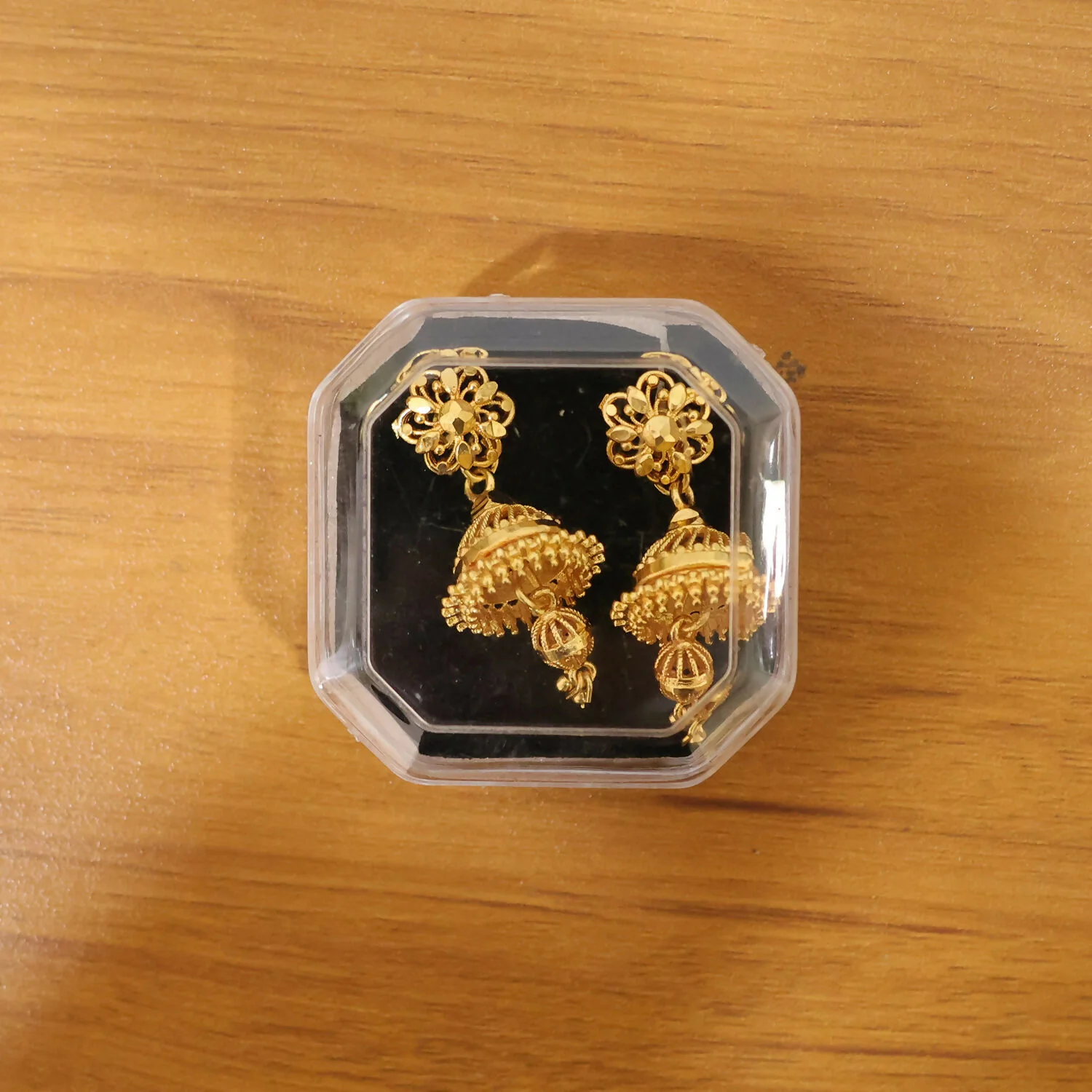 Premium Gold-Finish Jhumka Earrings – Traditional Charm with a Modern Twist - Image 6
