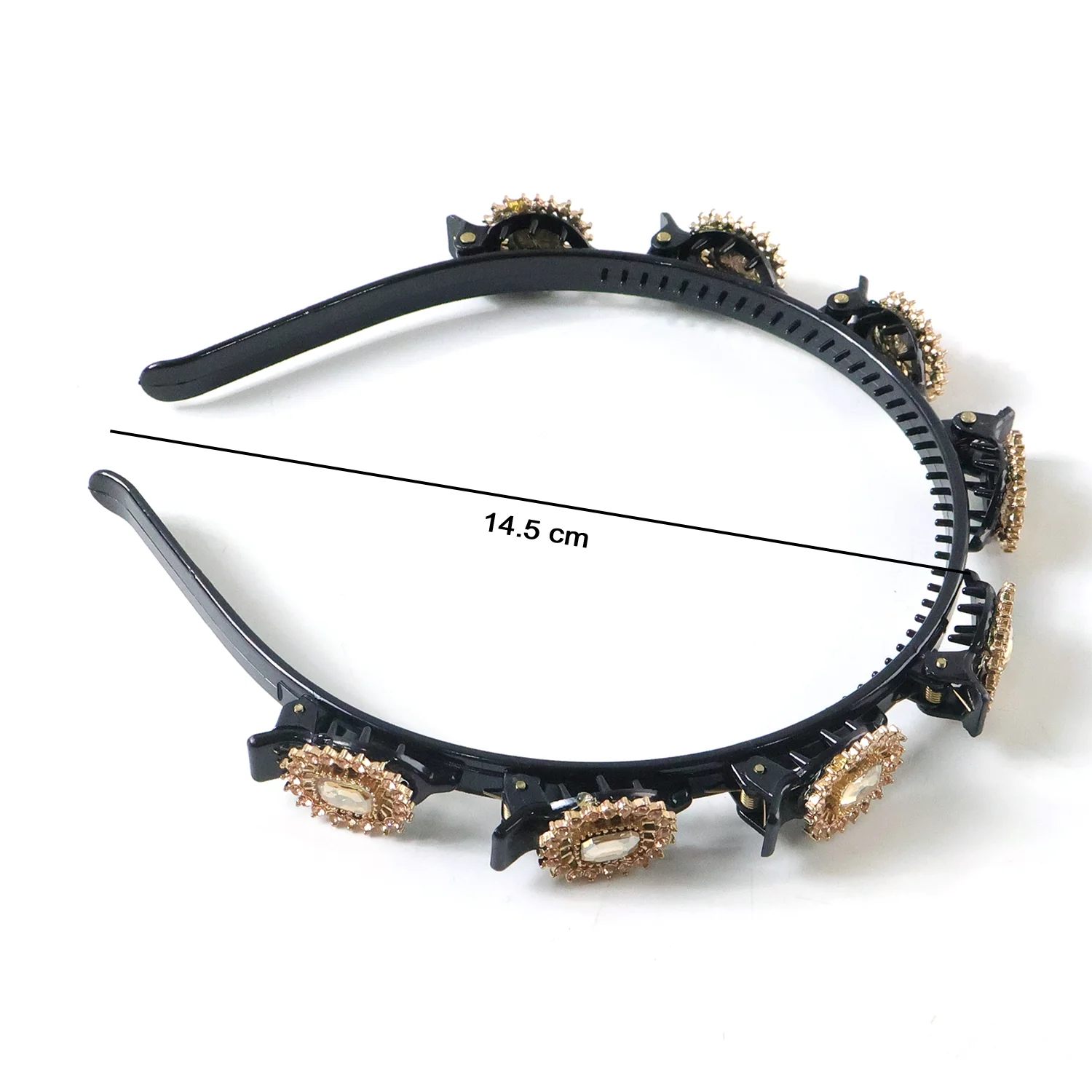 Premium Gold Stone Studded Designer Hair Band (1 Pc) - Image 6