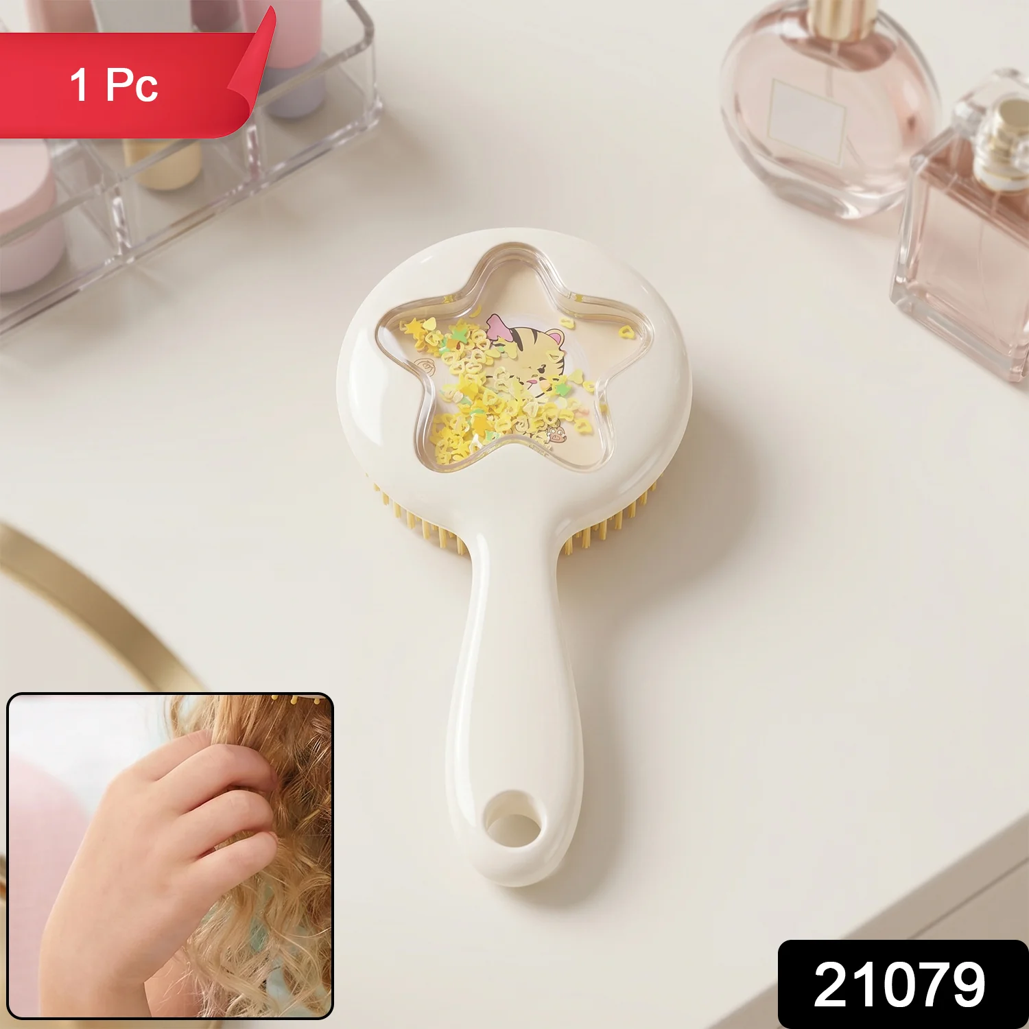 Cute Star Design Kids Hair Brush Soft Bristle Detangling Hair Comb (1 Pc) - Image 2