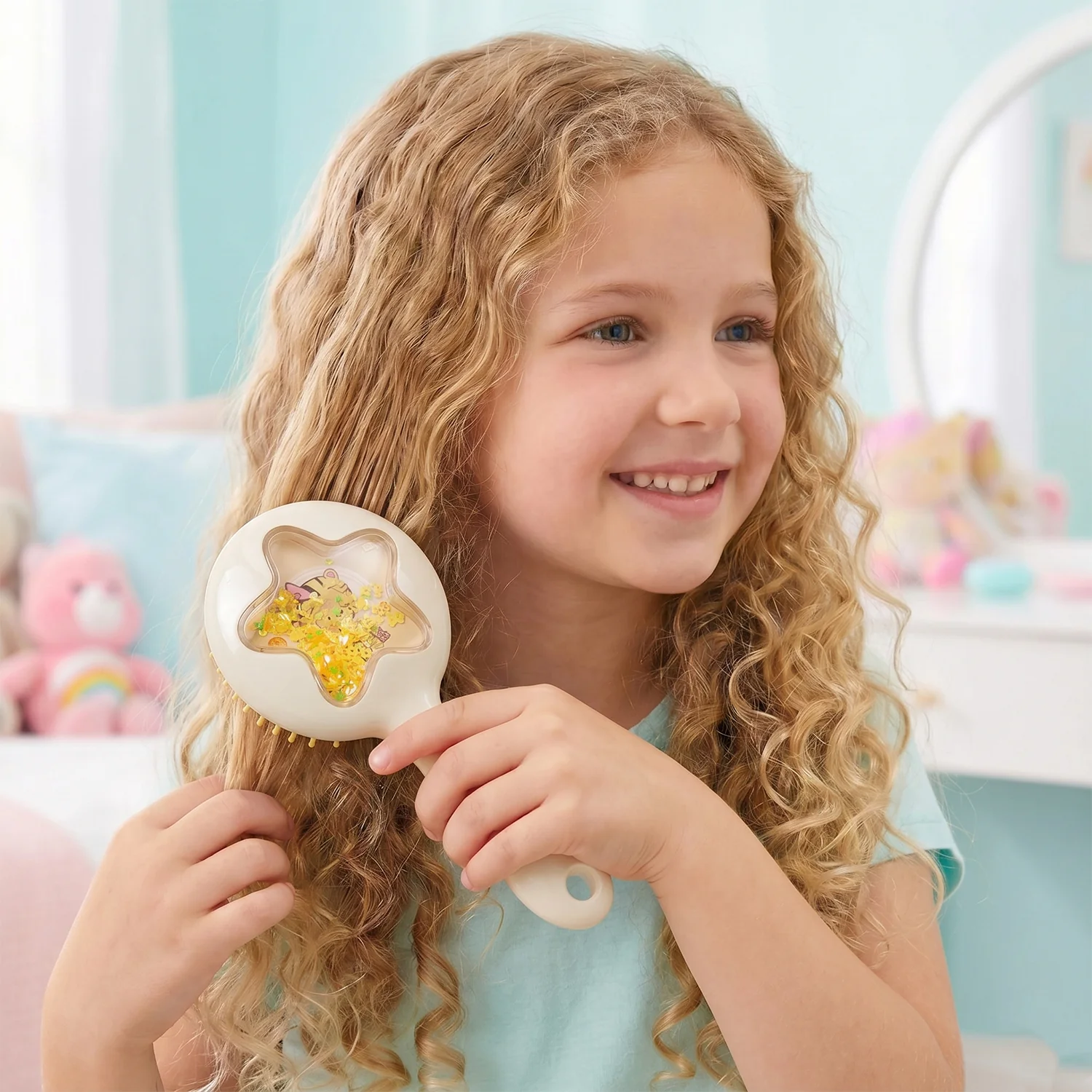 Cute Star Design Kids Hair Brush Soft Bristle Detangling Hair Comb (1 Pc) - Image 5