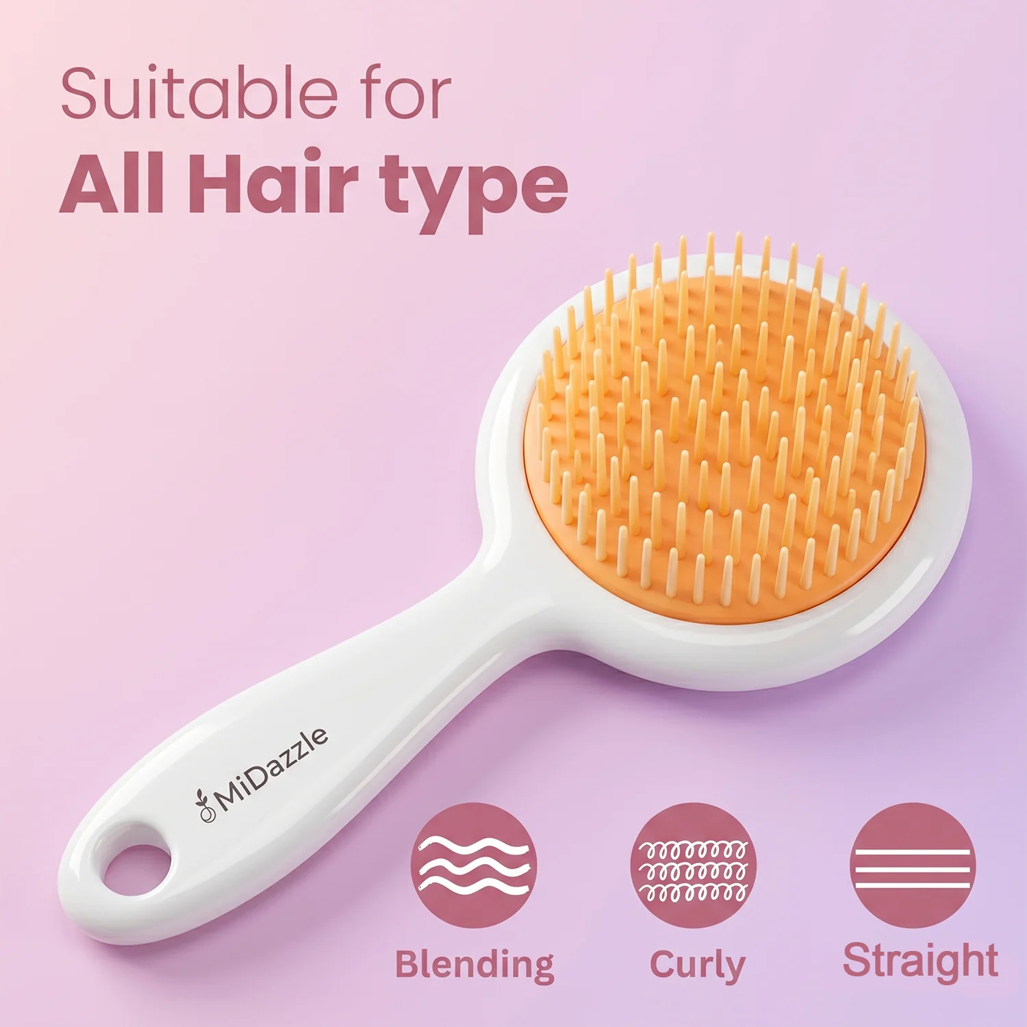 Cute Star Design Kids Hair Brush Soft Bristle Detangling Hair Comb (1 Pc) - Image 7