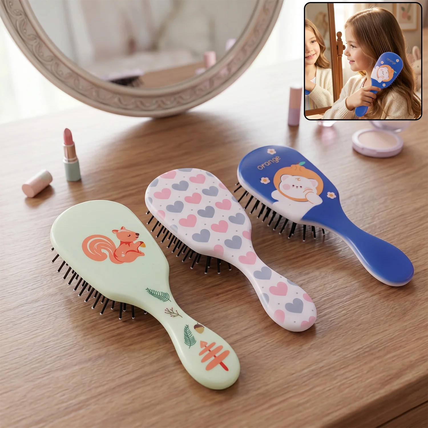 Fun and Colorful Mix Design Kids Hair Comb (1 Pc, Mix Design) - Image 3