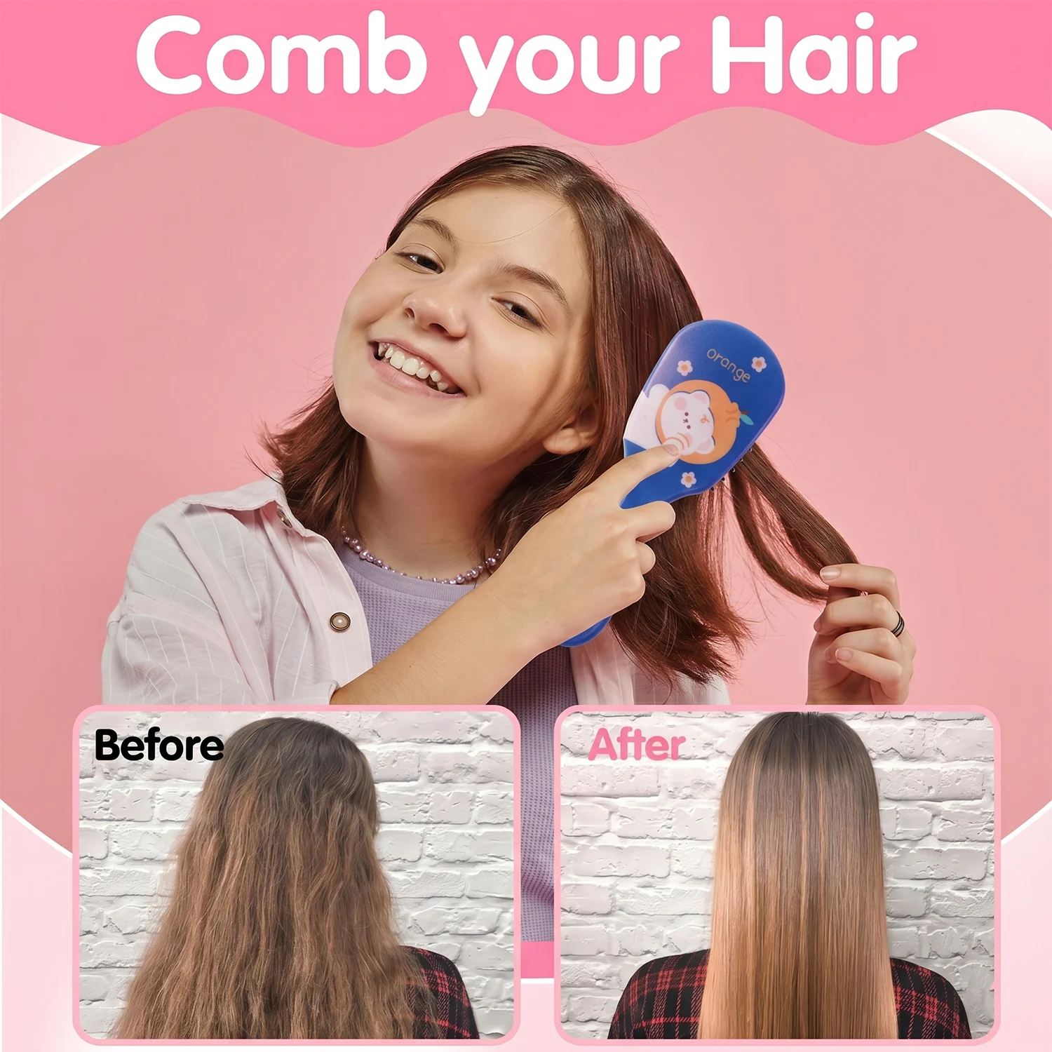 Fun and Colorful Mix Design Kids Hair Comb (1 Pc, Mix Design) - Image 5