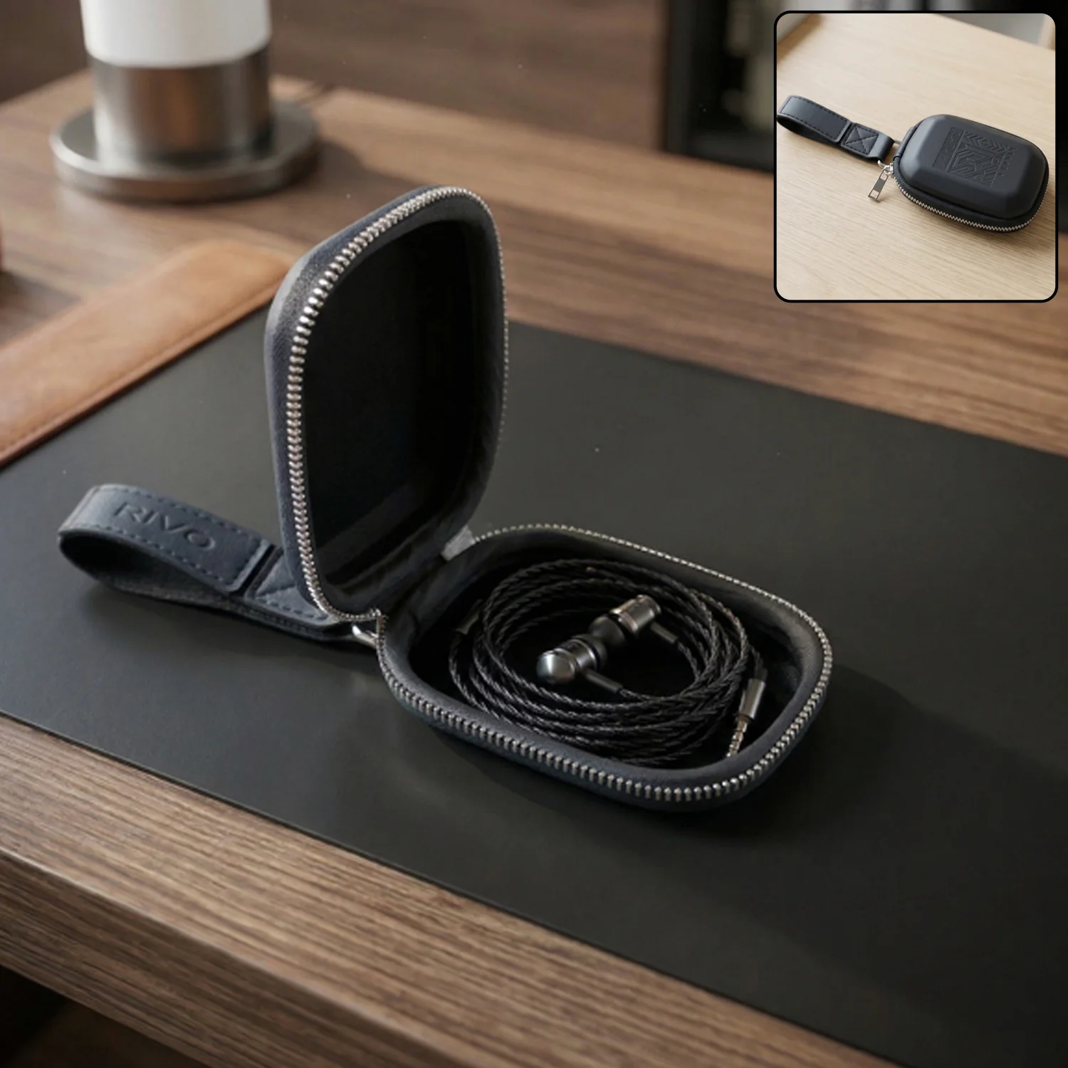 Premium Hard Shell Earphone Carrying Case with Zipper Closure - Image 8