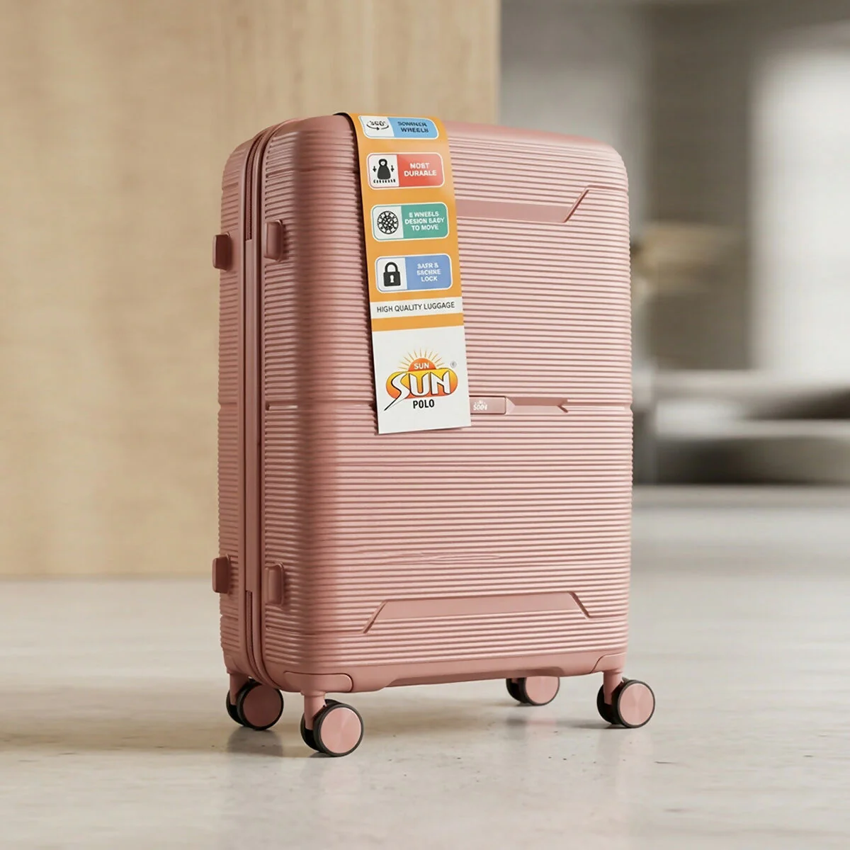 Premium Hard Shell Travel Luggage Set with Spinner Wheels - Image 3