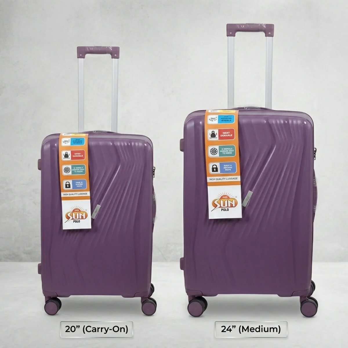 Premium Hard Shell Trolley Luggage Travel Suitcase Set with Spinner Wheels - Image 11