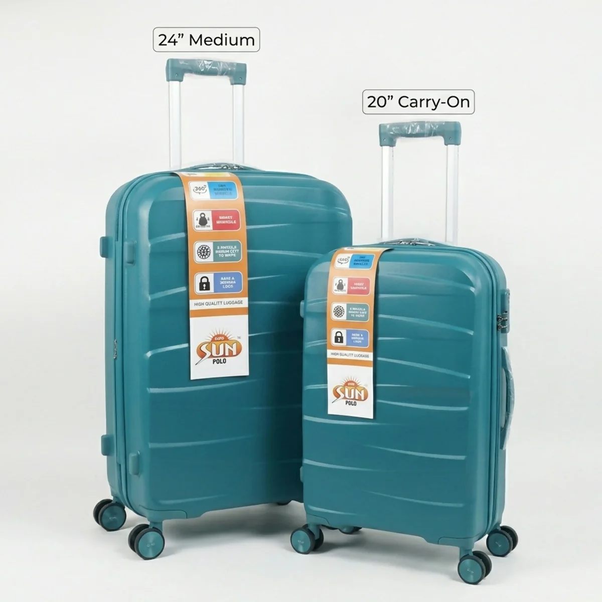 Premium Hard Shell Trolley Luggage Travel Suitcase with Spinner Wheels & Secure Lock - Image 10