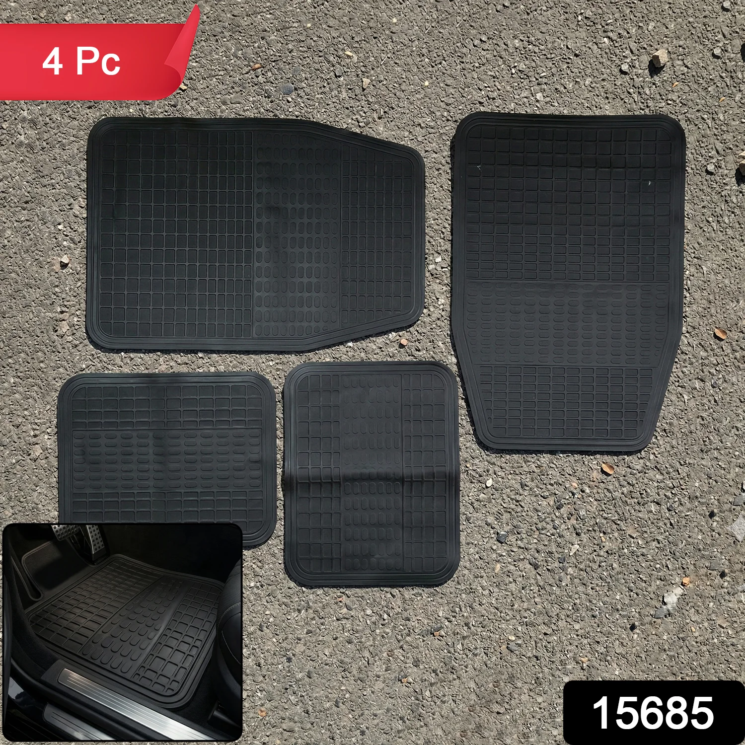 Premium Heavy Duty Car Floor Mat Set (4 Pc) - Image 2