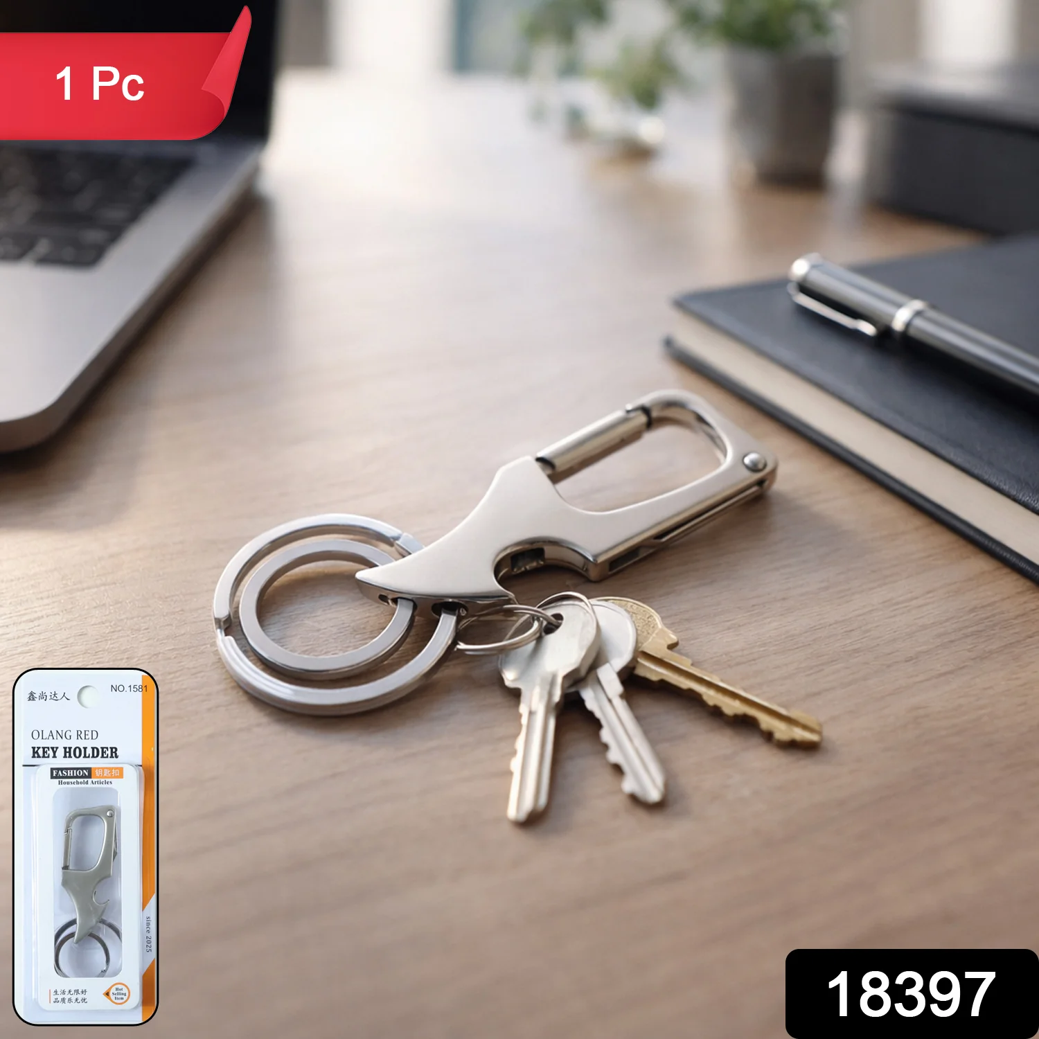 Premium Heavy Duty Keychain with Dual Ring 1 Pc - Image 2