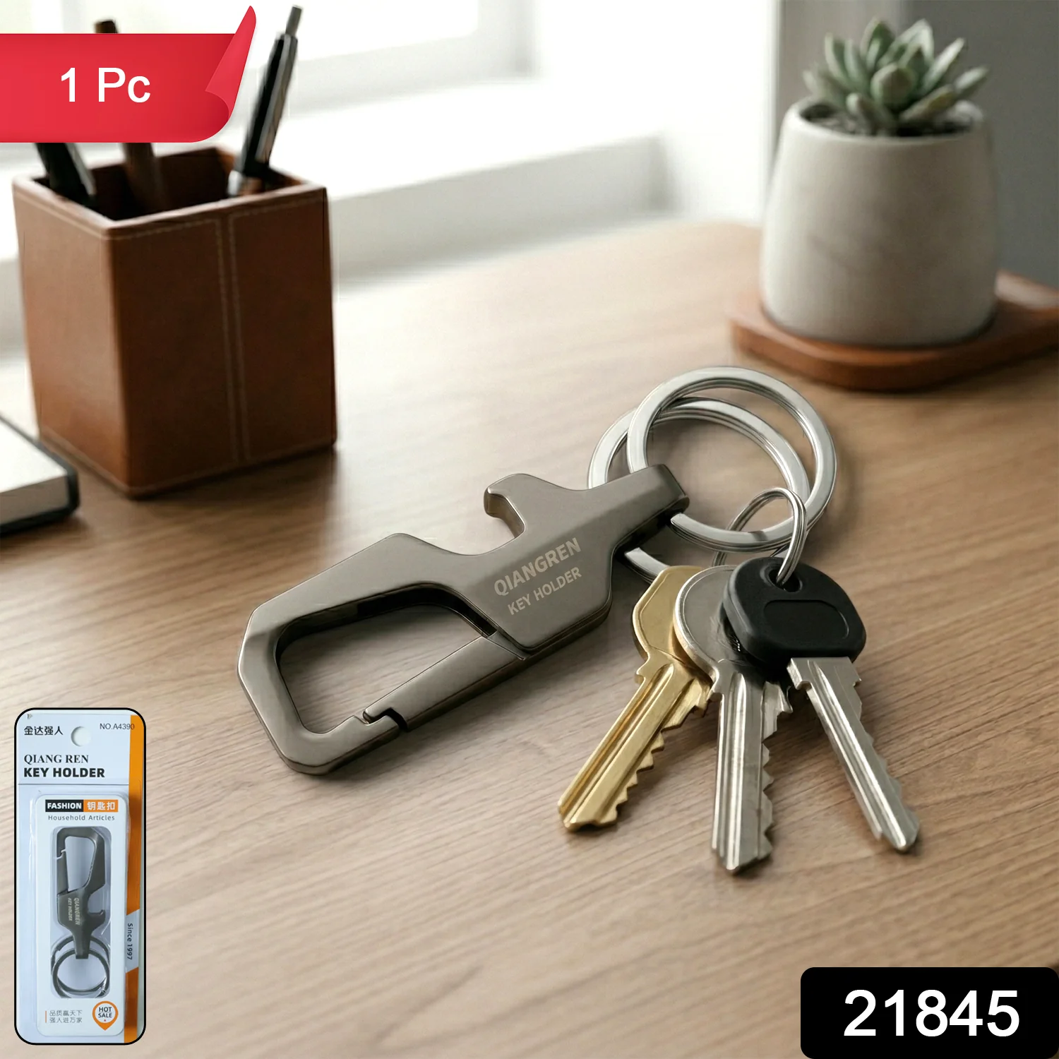 Premium Heavy Duty Metal Key Holder Clip Keychain 1 Pc - Image 2