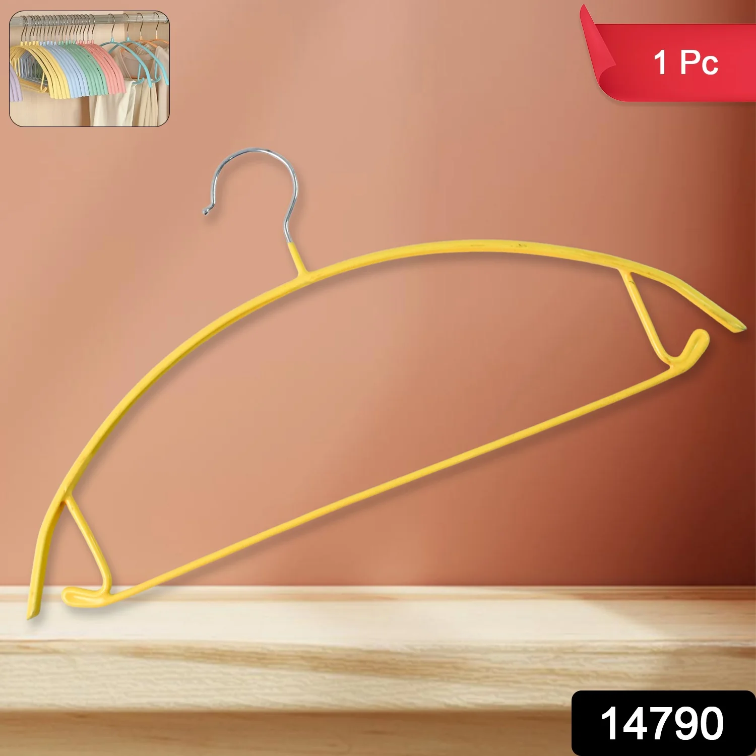 Premium Heavy Duty Multipurpose Clothes Hanger Metal Hook Cloth Hanger (1 Pc) - Image 2