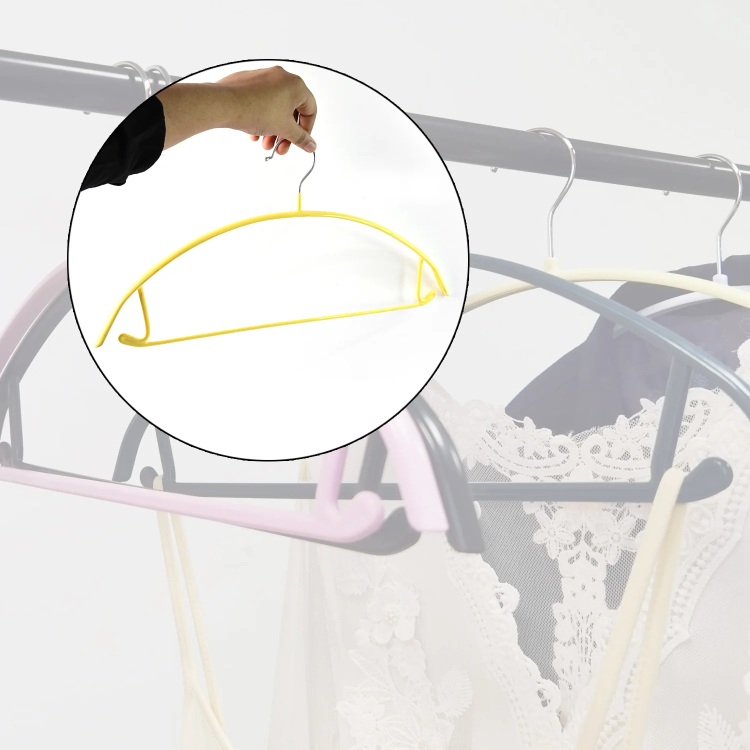 Premium Heavy Duty Multipurpose Clothes Hanger Metal Hook Cloth Hanger (1 Pc) - Image 6