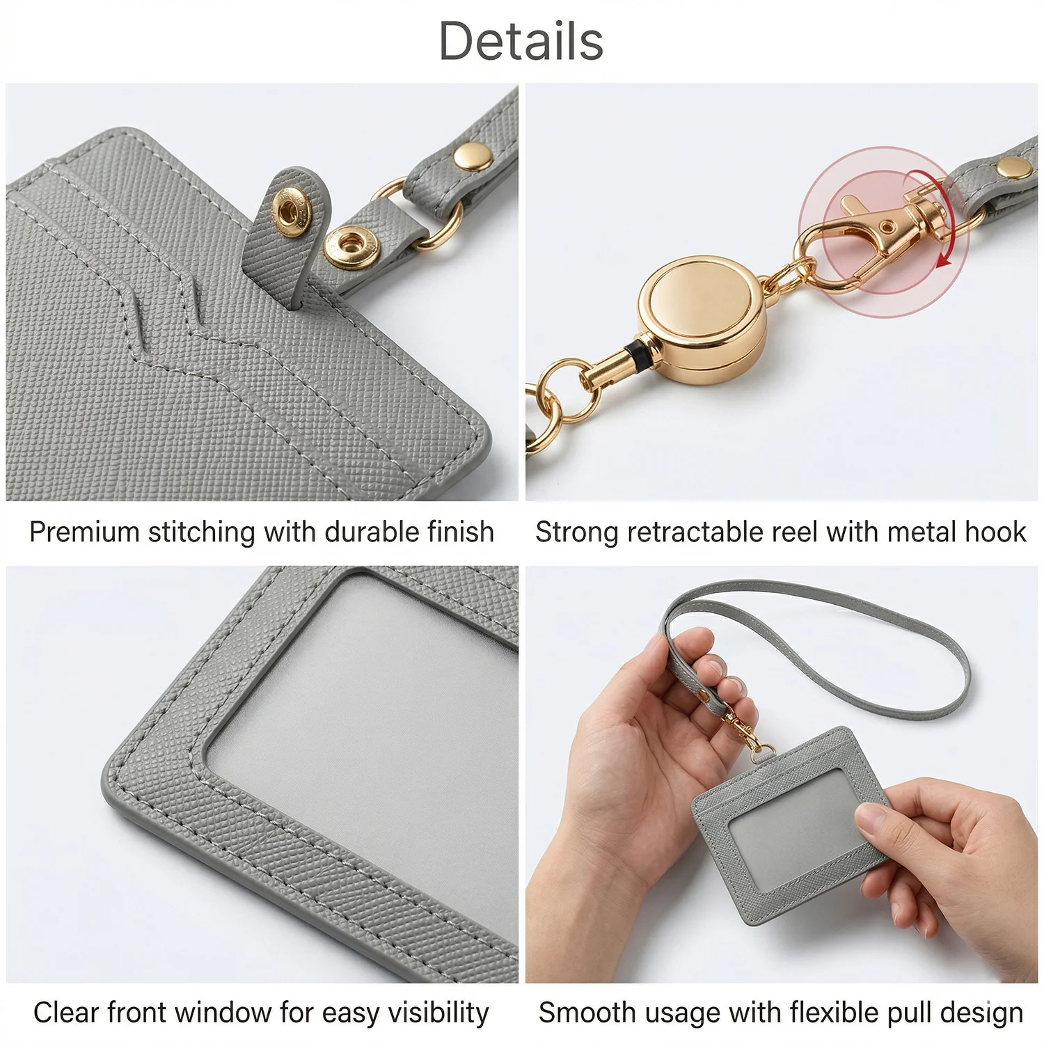 Premium ID Card Holder with Adjustable Neck Strap (1 Pc) - Image 5