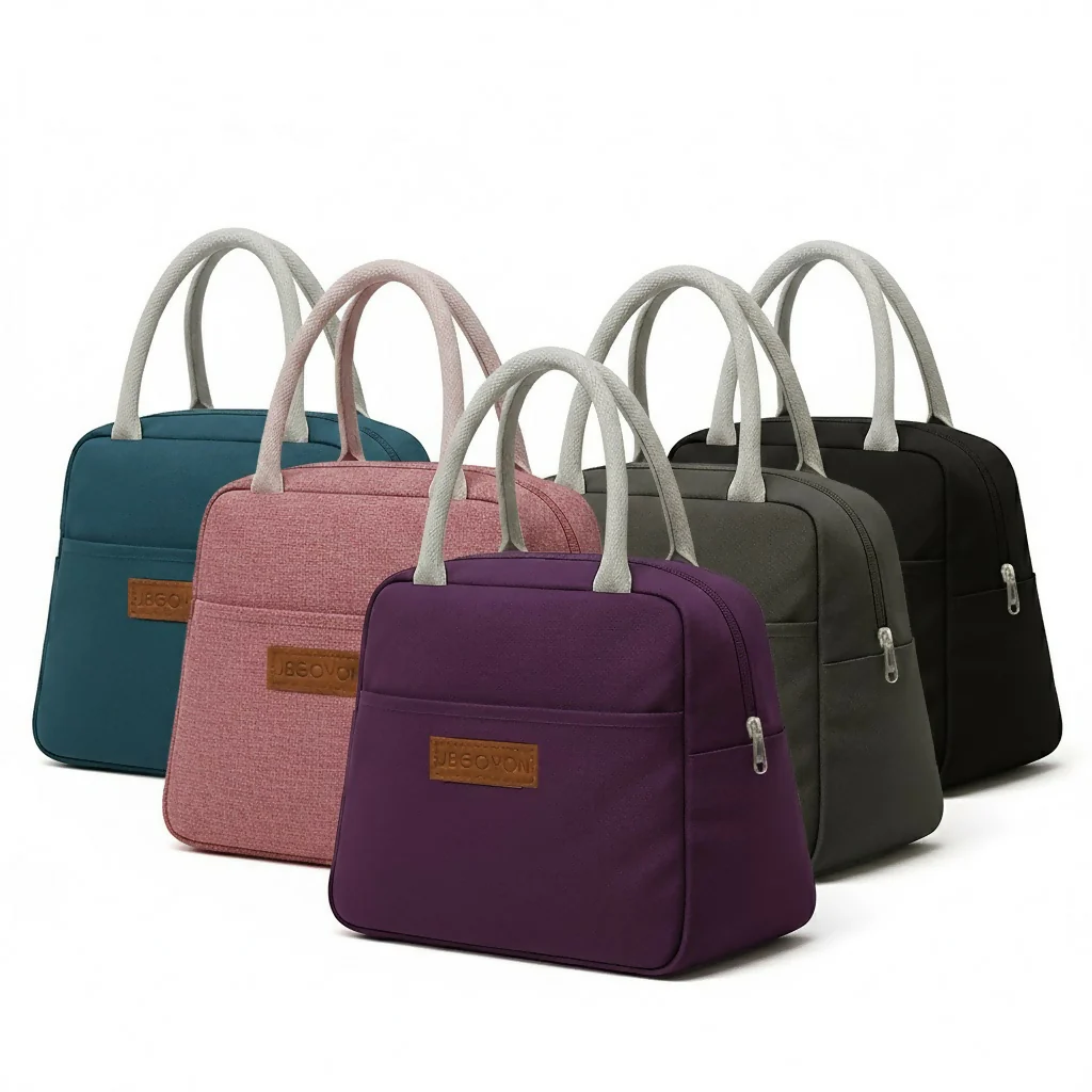 Premium Insulated Multicolor Tiffin Bag (Mix Colour/ 1Pc) - Image 4