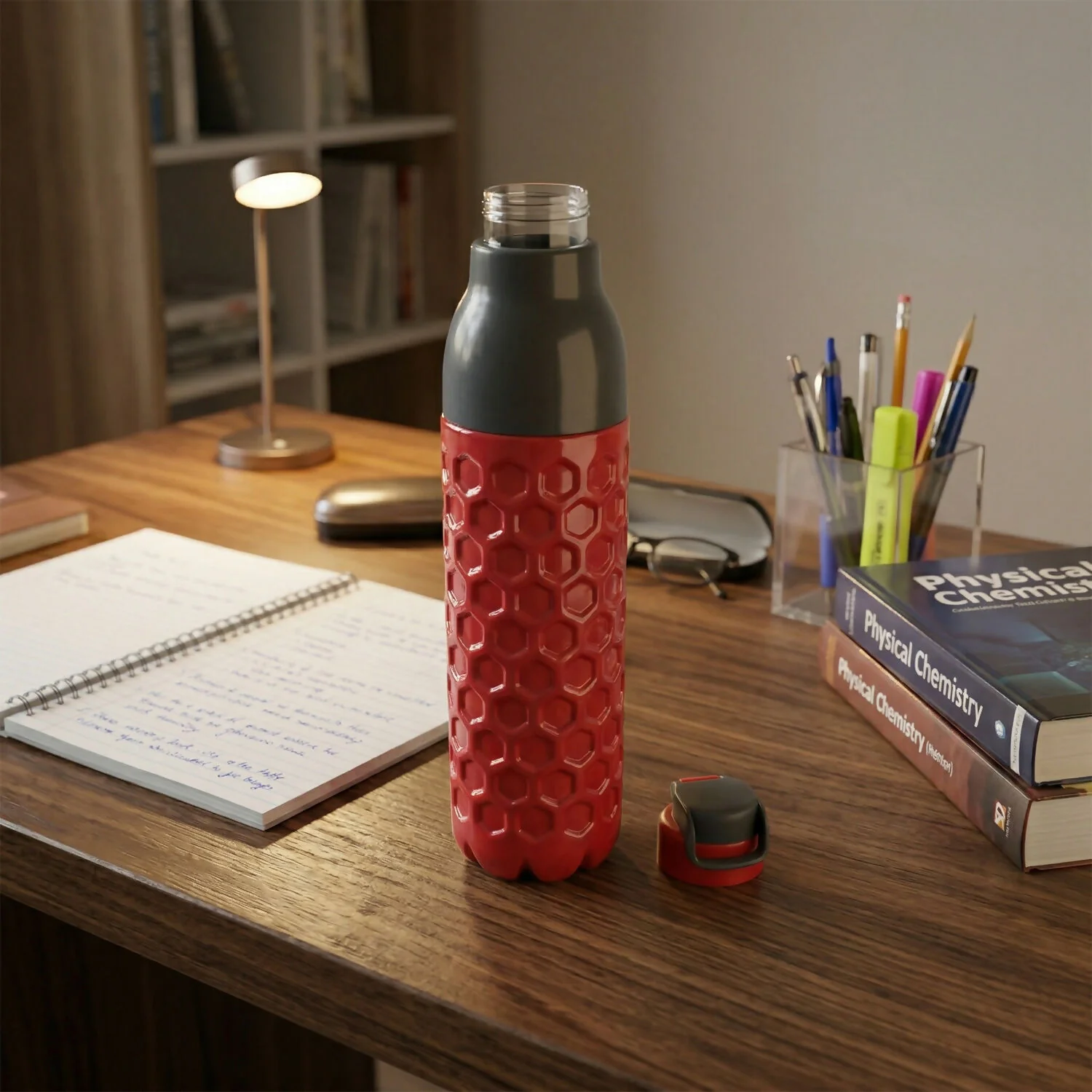 Premium Insulated Water Bottle Honeycomb Grip Leak Proof Flip Cap Bottle (1100ml) - Image 3