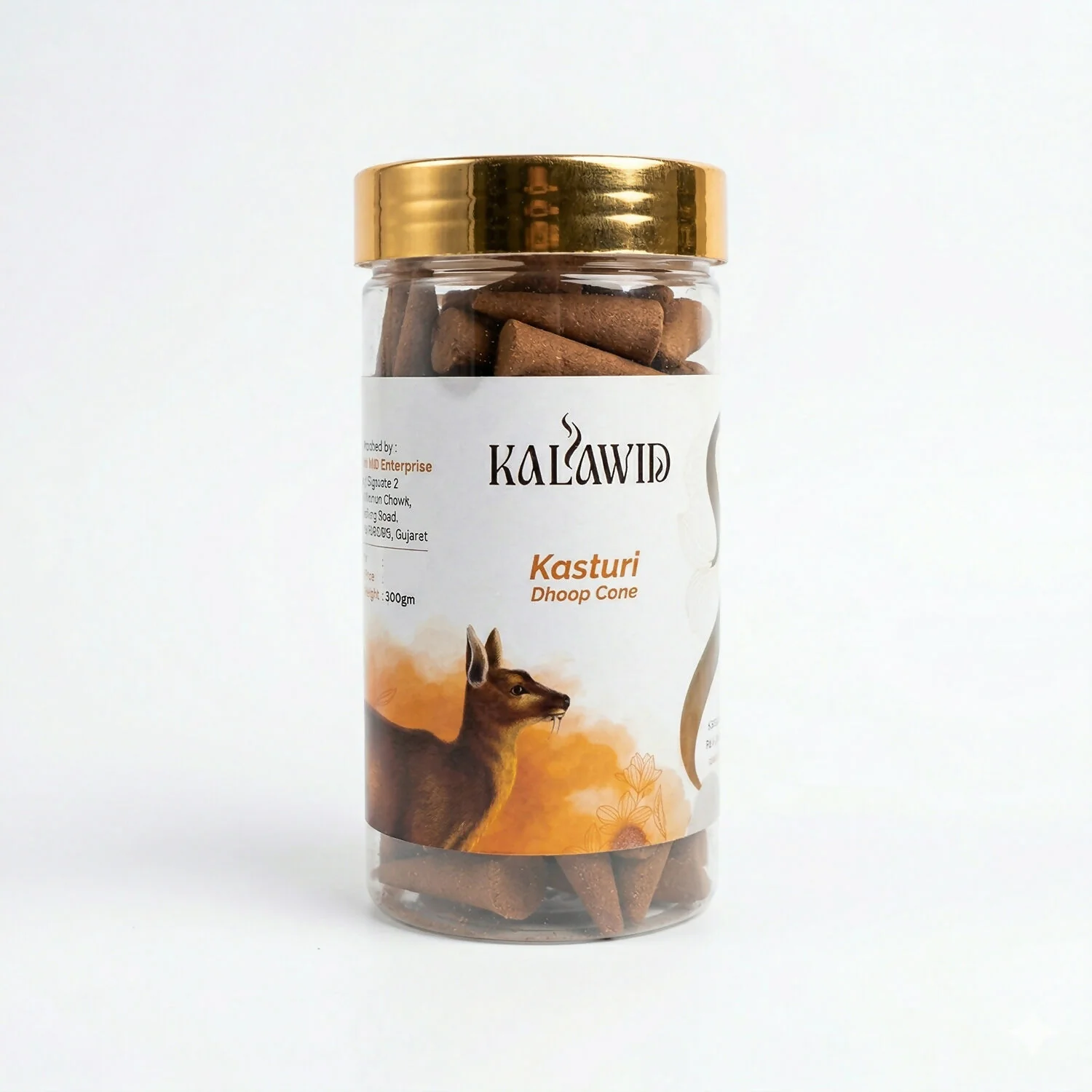 Premium Kasturi Dhoop Cone Jar for Rich Fragrance & Spiritual Ambience (100 Gm) - Image 5