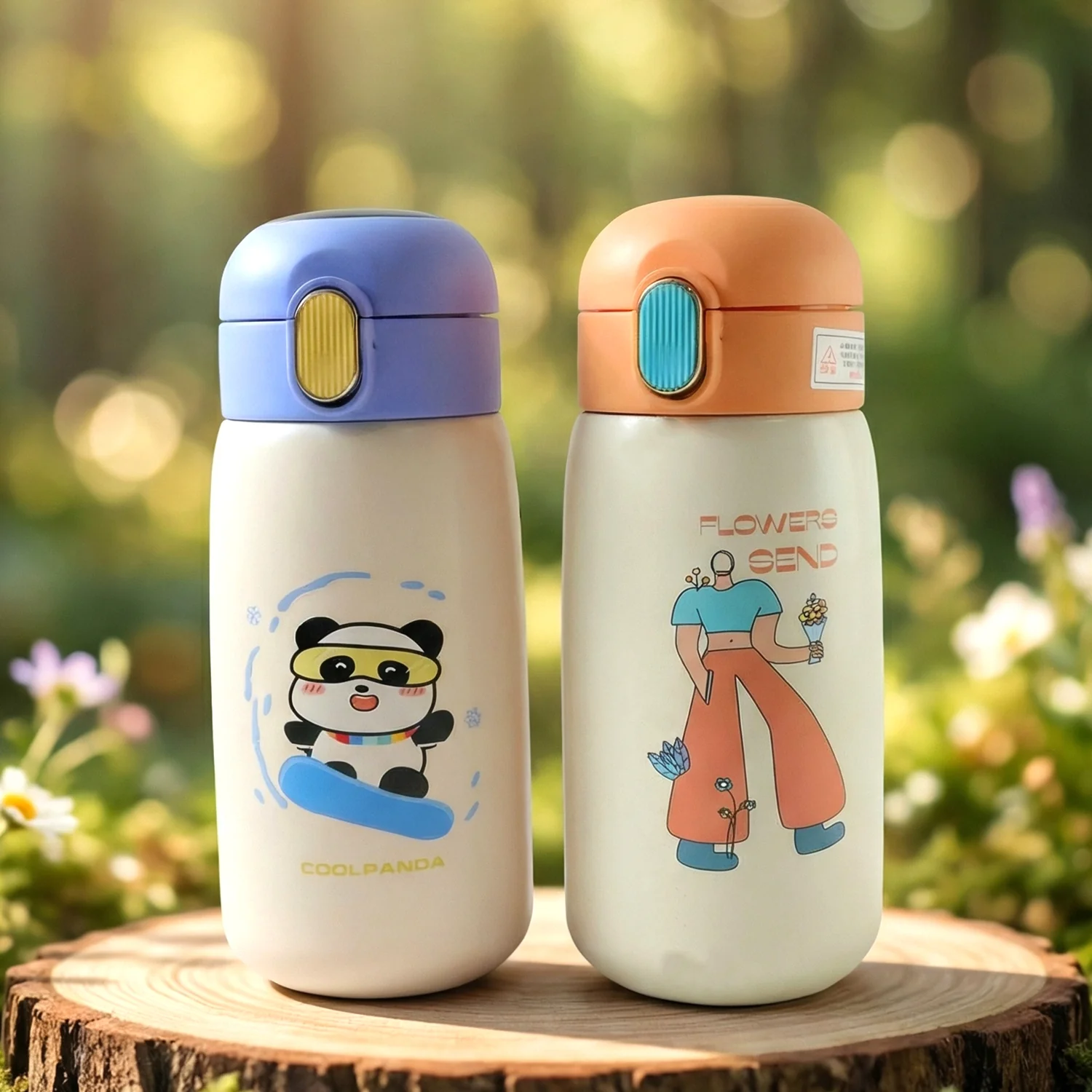 Premium Kids Insulated Water Bottle Cup (1 Pc, 420 ML Mix Design) - Image 9
