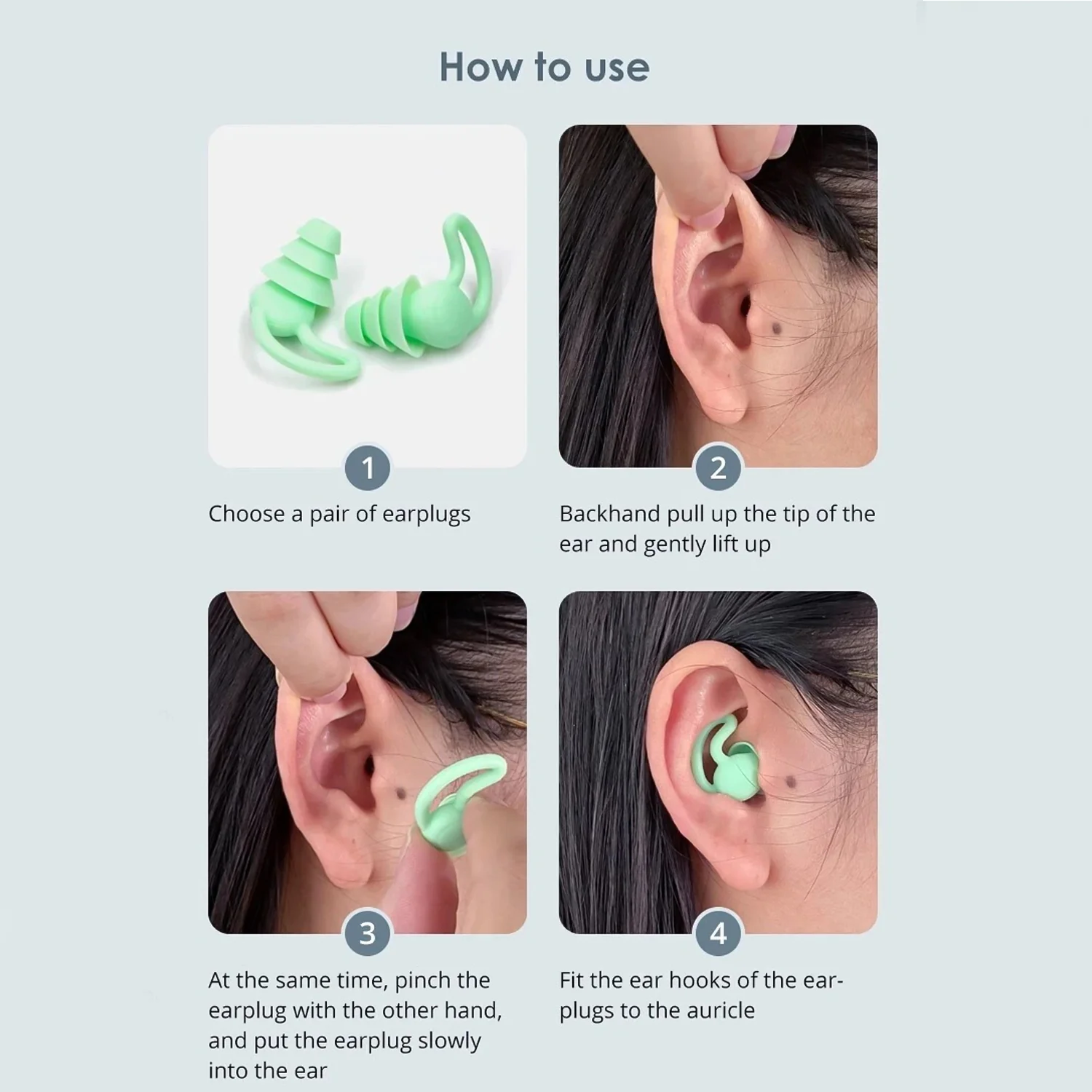 Premium Layered Silicone Noise Reduction Earplugs (1 Pair) - Image 3